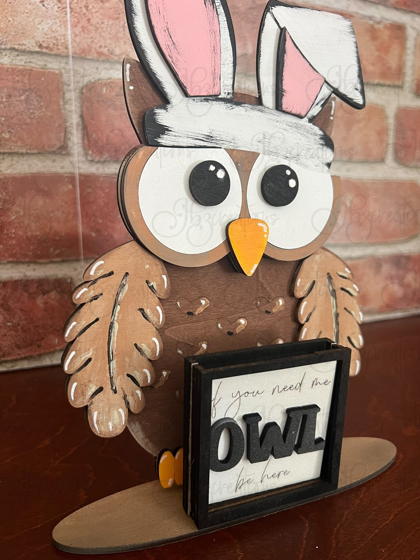 Farm Animal Owl with Interchangeable Seasonal Hats Shelf Sitter Owl Decor Owl Decorations