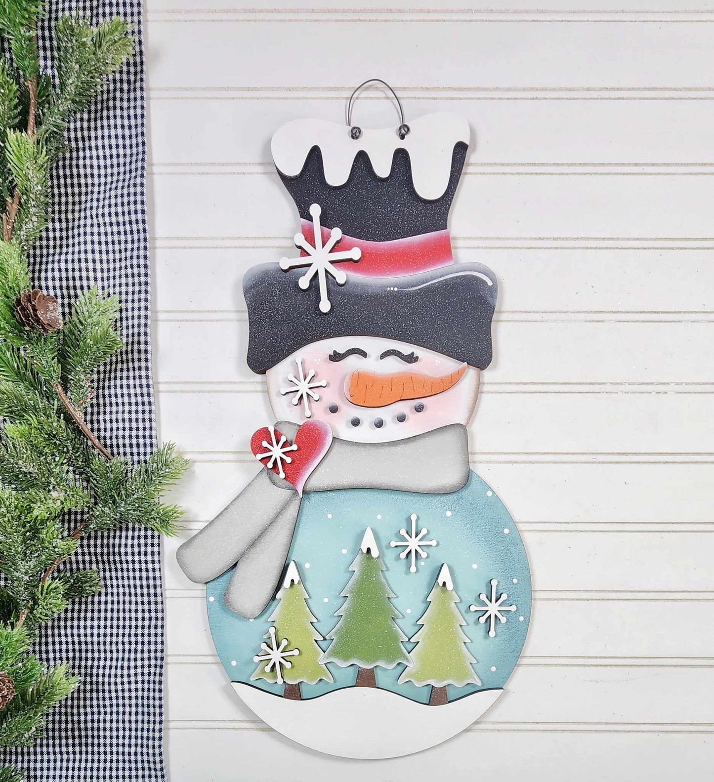 Snowman DIY Door Hanger Do It Yourself, Create It Yourself