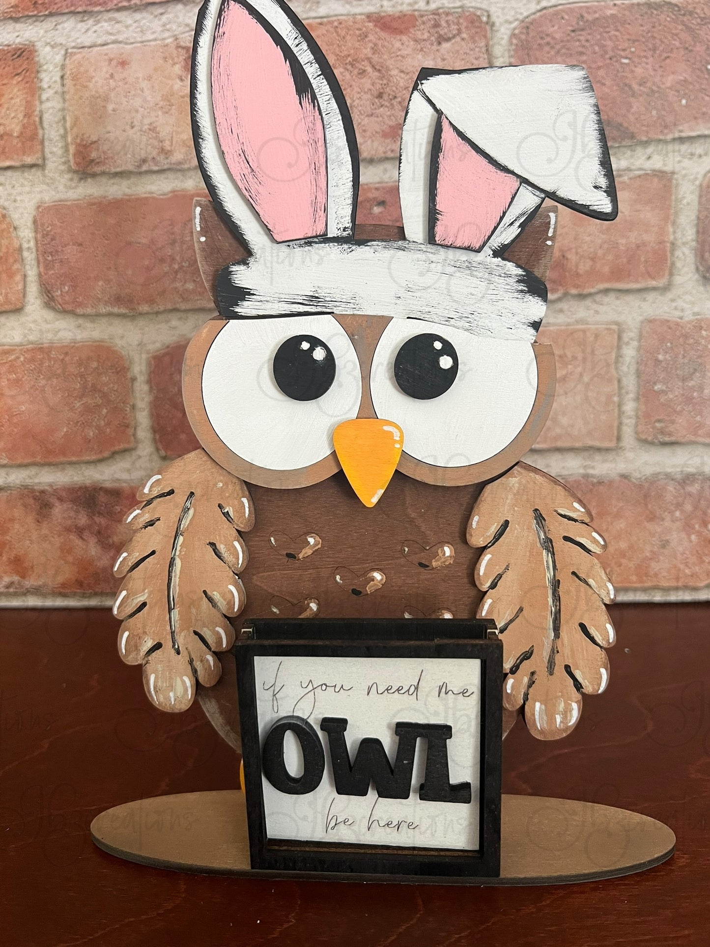 Farm Animal Owl with Interchangeable Seasonal Hats Shelf Sitter Owl Decor Owl Decorations