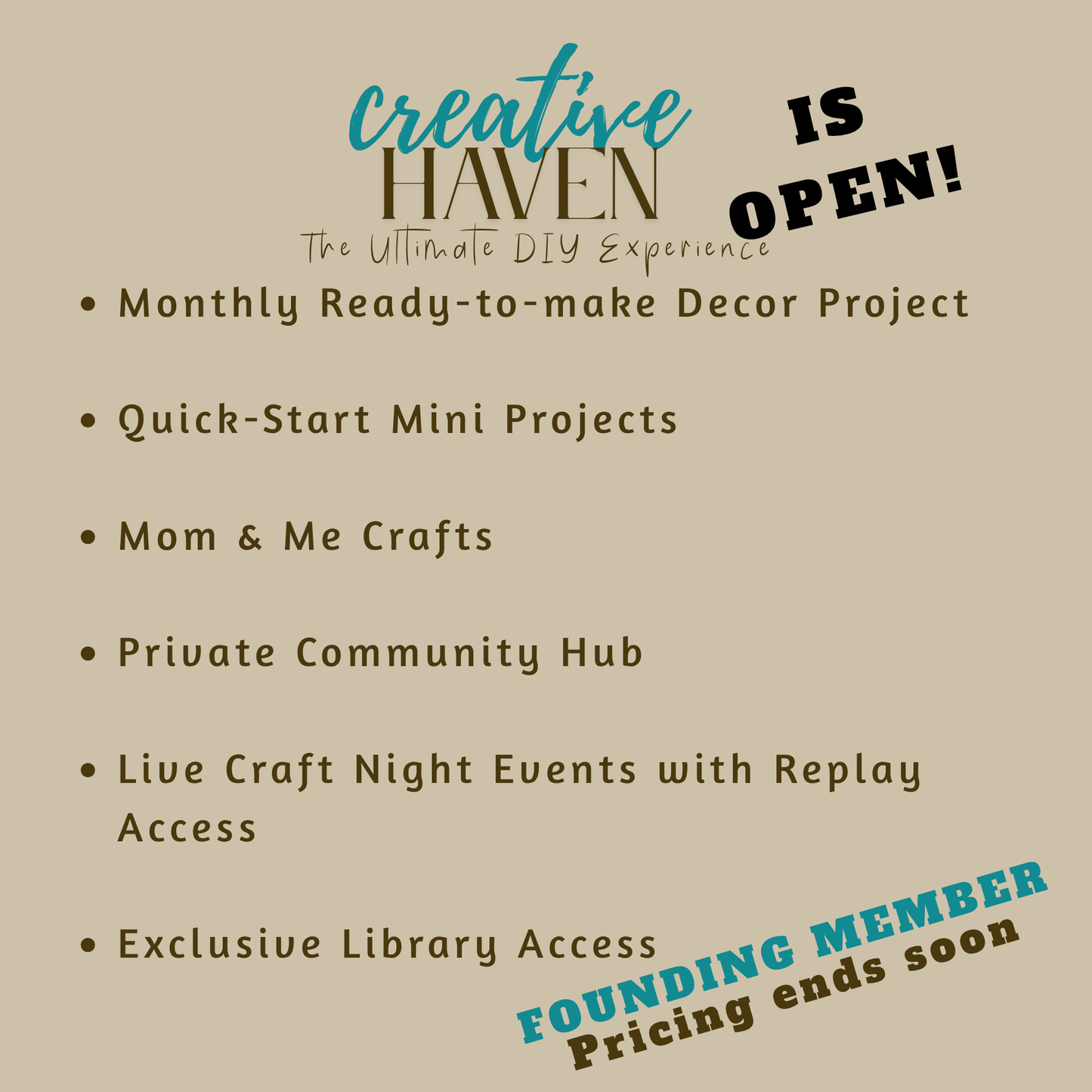 Creative Haven Membership - Monthly DIY kit to get inspired, slow down, and make something beautiful!