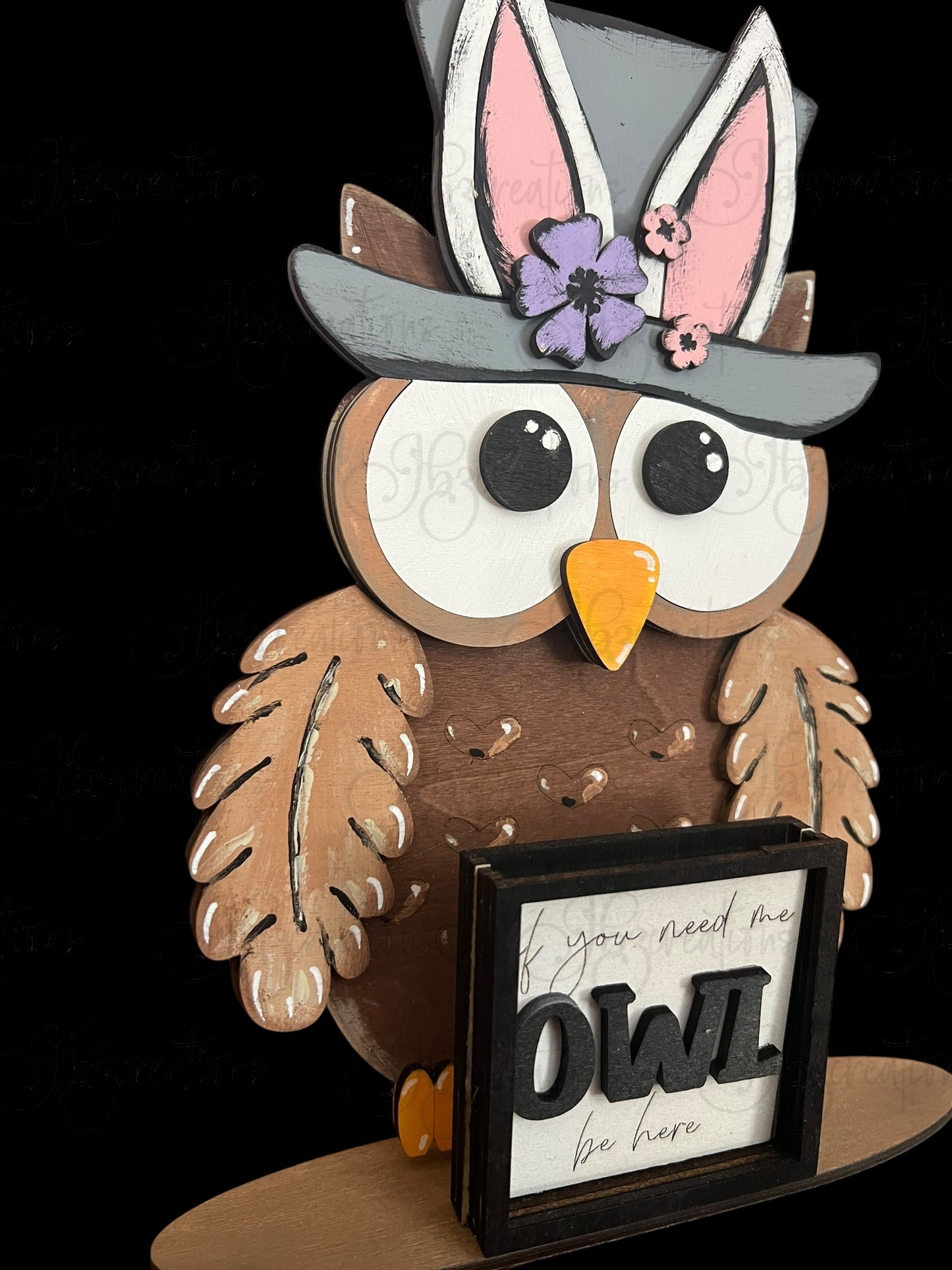 Farm Animal Owl with Interchangeable Seasonal Hats Shelf Sitter Owl Decor Owl Decorations