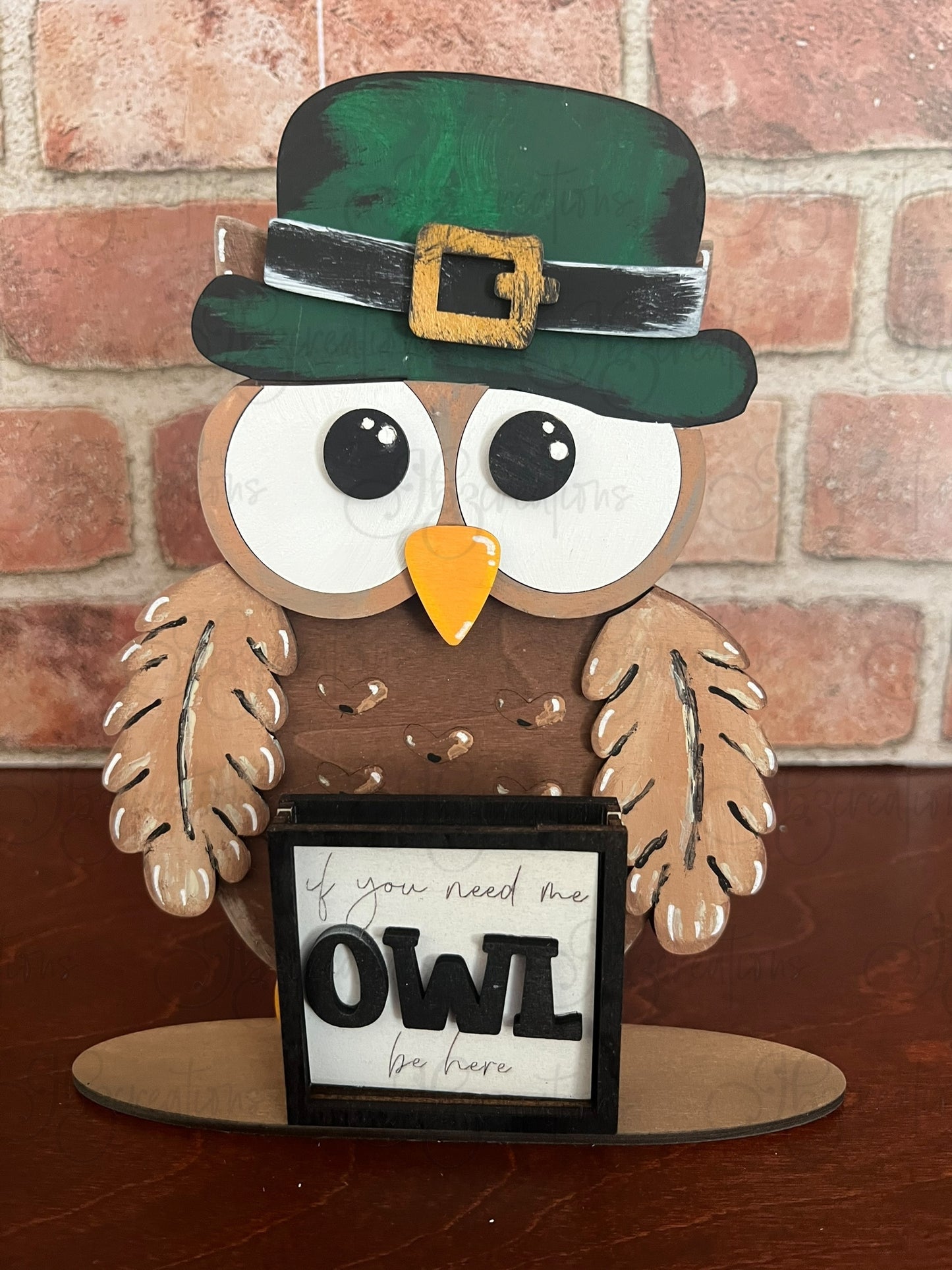 Farm Animal Owl with Interchangeable Seasonal Hats Shelf Sitter Owl Decor Owl Decorations