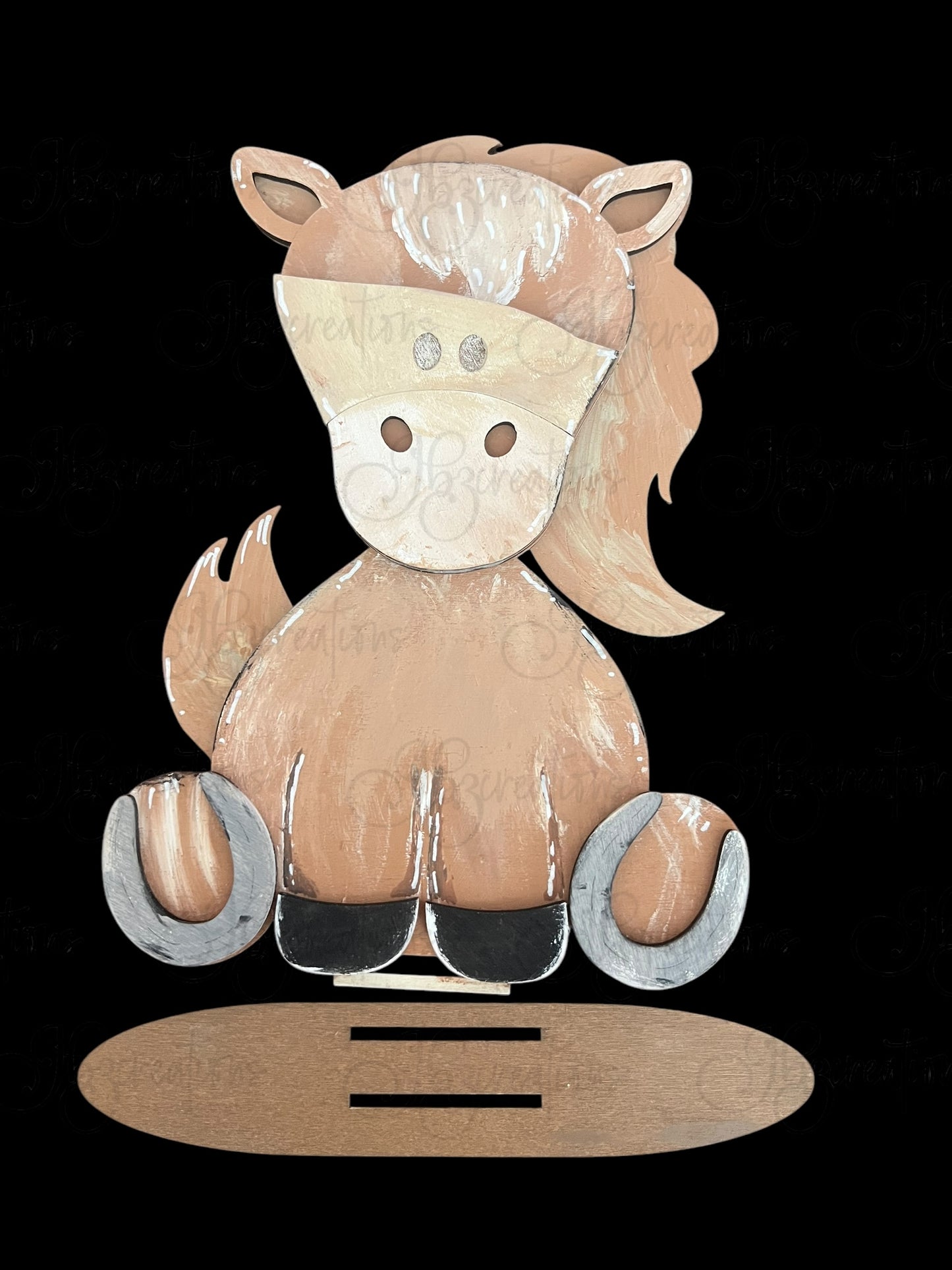 Farm Animal Horse with Interchangeable Seasonal Hats Shelf Sitter Horse Decor Horse Decorations