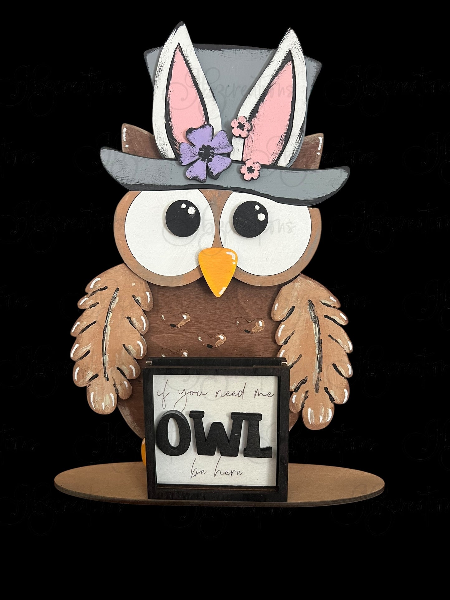 Farm Animal Owl with Interchangeable Seasonal Hats Shelf Sitter Owl Decor Owl Decorations
