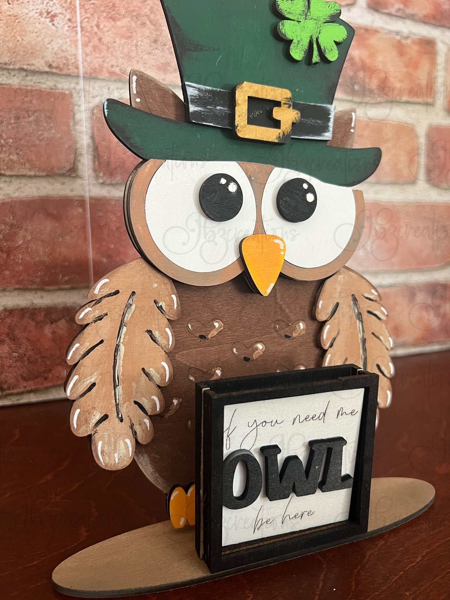 Farm Animal Owl with Interchangeable Seasonal Hats Shelf Sitter Owl Decor Owl Decorations