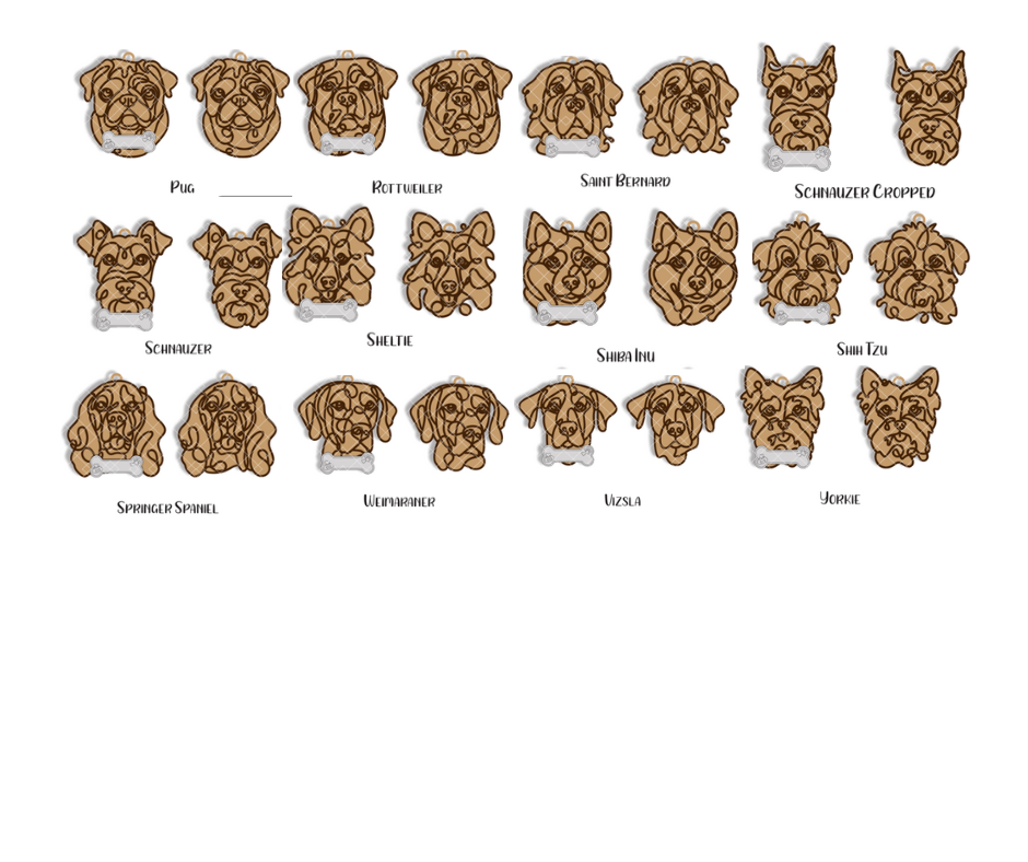 Dog Line Ornaments Pet Lover Ornament Dog Lover Ornament