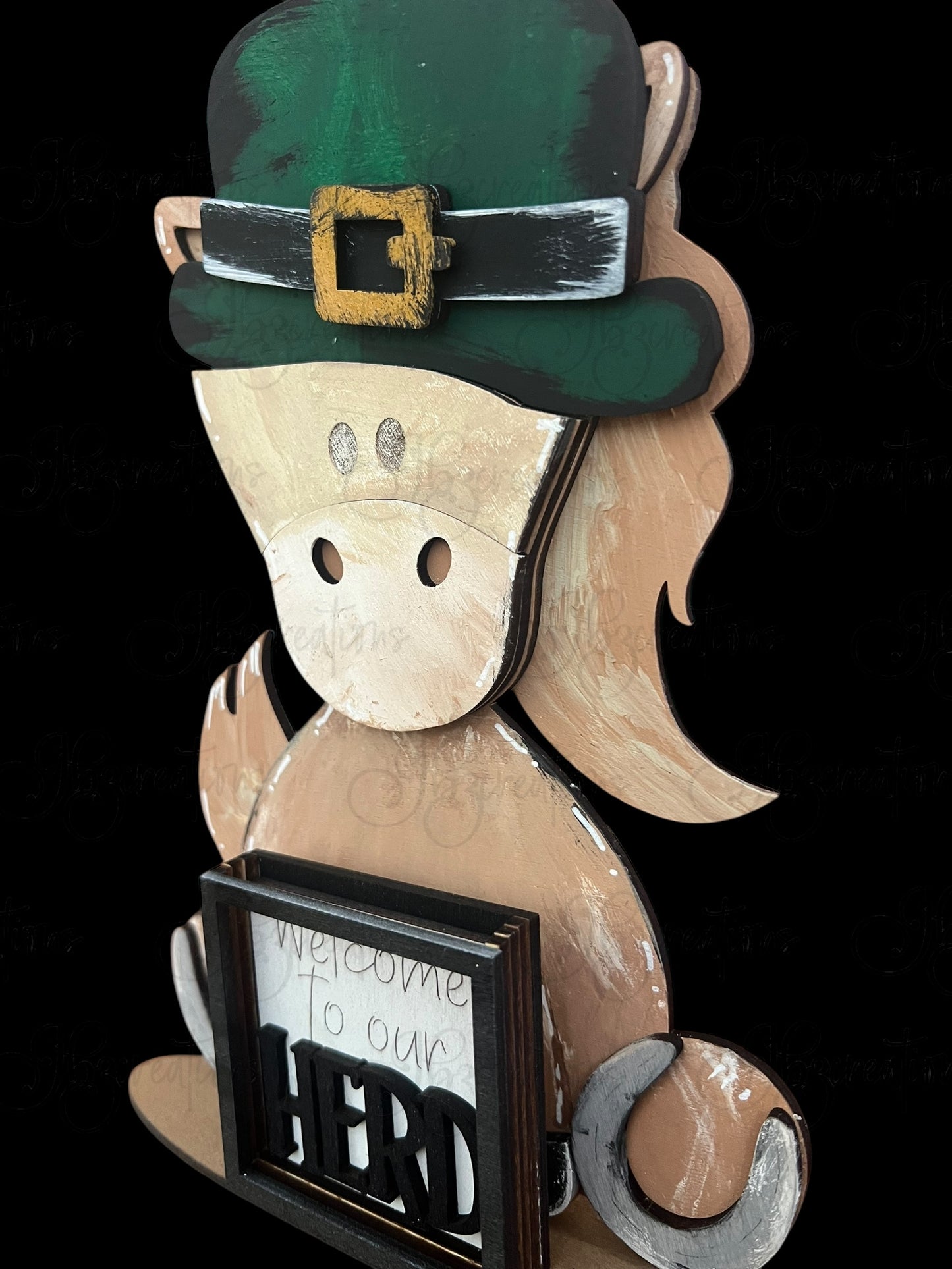 Farm Animal Horse with Interchangeable Seasonal Hats Shelf Sitter Horse Decor Horse Decorations