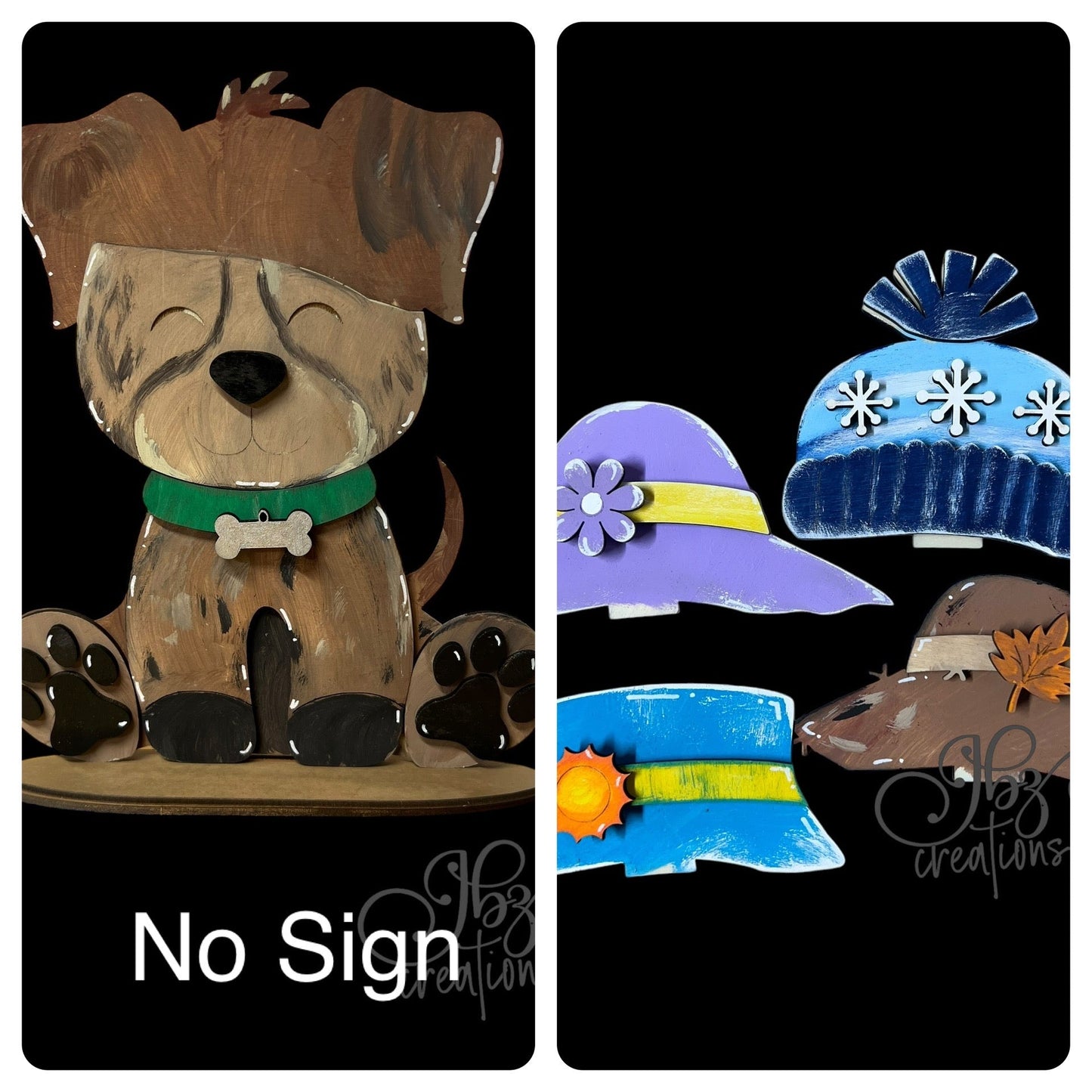 Farm Animal Cat with Interchangeable Seasonal Hats Shelf Sitter Cat Decor Cat Decorations