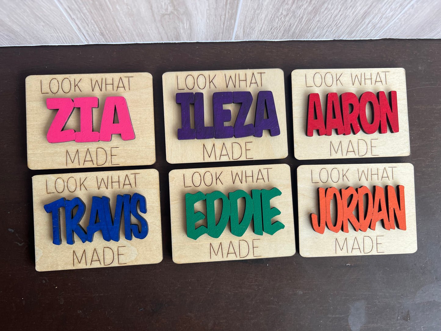 Look What I Made Magnet Children's Artwork Magnet Kids Rustic Kitchen Decor