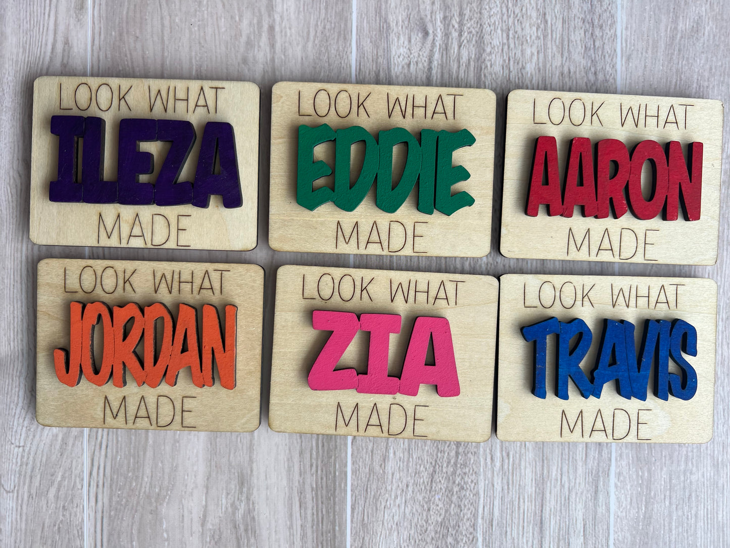 Look What I Made Magnet Children's Artwork Magnet Kids Rustic Kitchen Decor