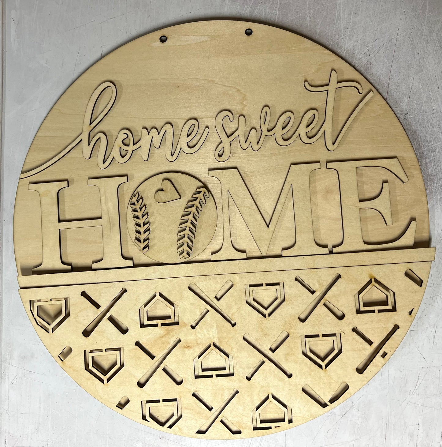 Baseball Softball Home Sweet Home DIY Door Hanger Do It Yourself, Create It Yourself