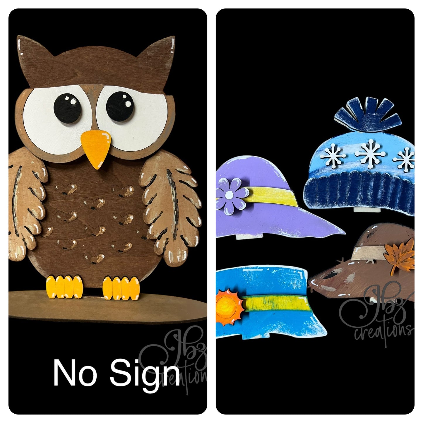 Farm Animal Owl with Interchangeable Seasonal Hats Shelf Sitter Owl Decor Owl Decorations