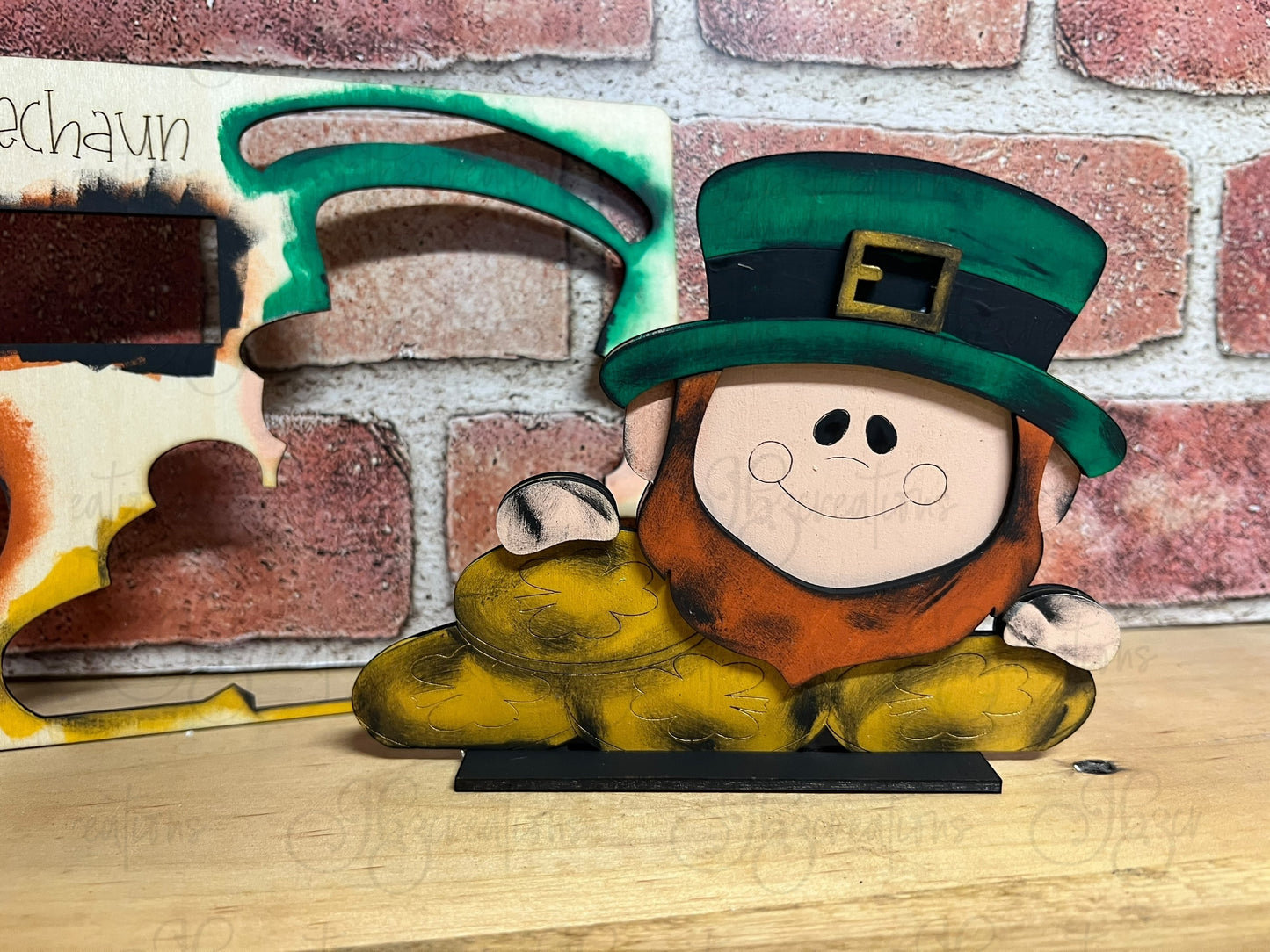 Lucky Leprechaun Shelf Sitter Paint it yourself for kids and adults project DIY, Do-It-Yourself, Create-it-yourself