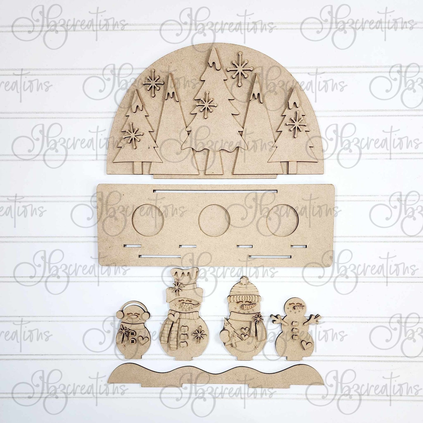 Snowman Tea Light Shelf Decor Shelf Sitter DIY, Do-It-Yourself, Create-It-Yourself