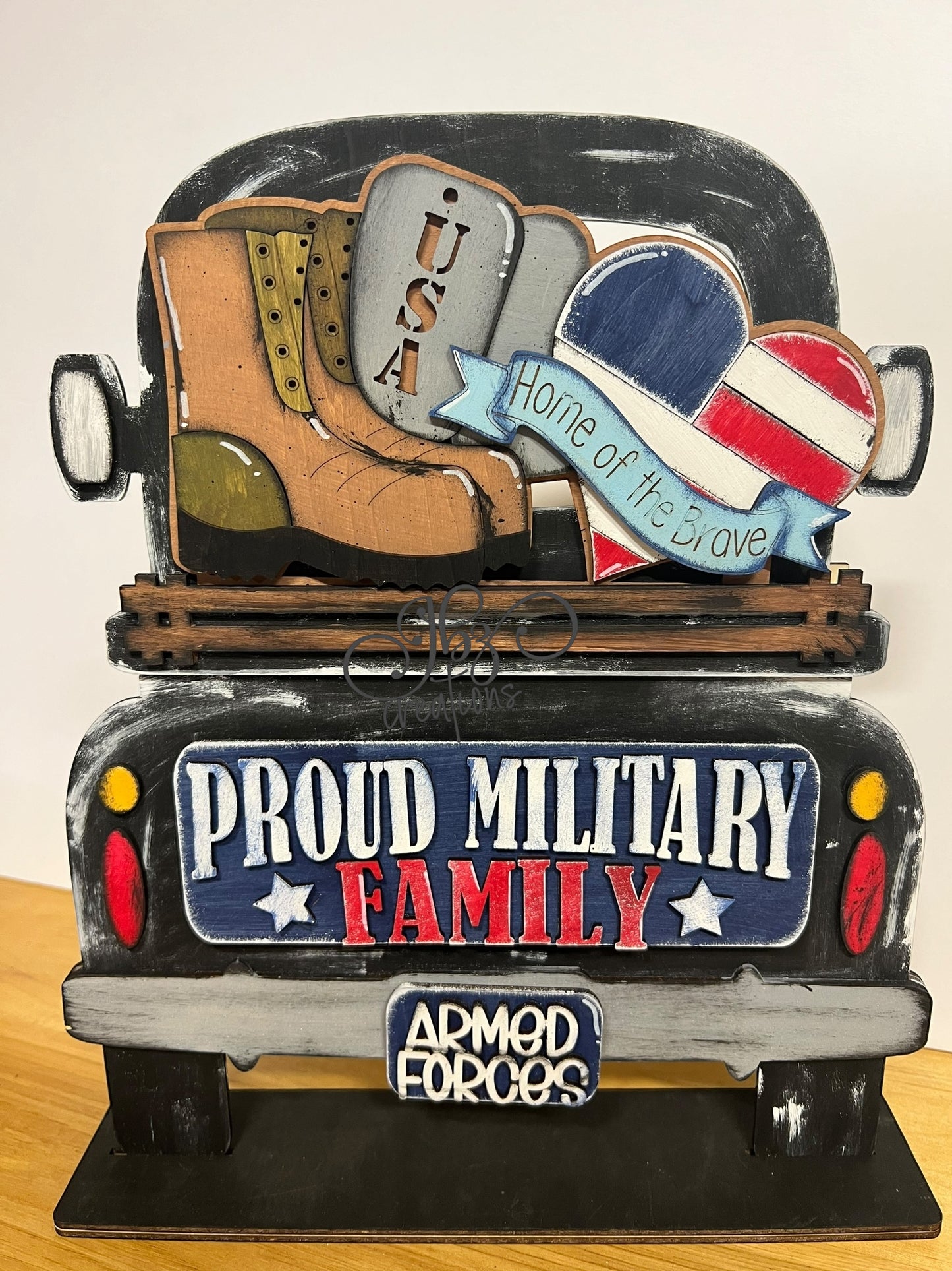 Proud Military Family Interchangeable Retro Truck ADD-ON ONLY Truck Inserts