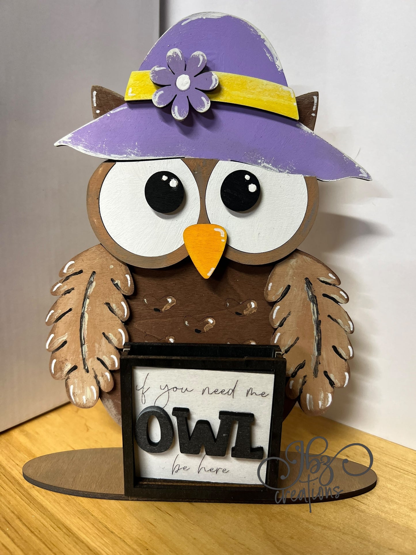 Farm Animal Owl with Interchangeable Seasonal Hats Shelf Sitter Owl Decor Owl Decorations
