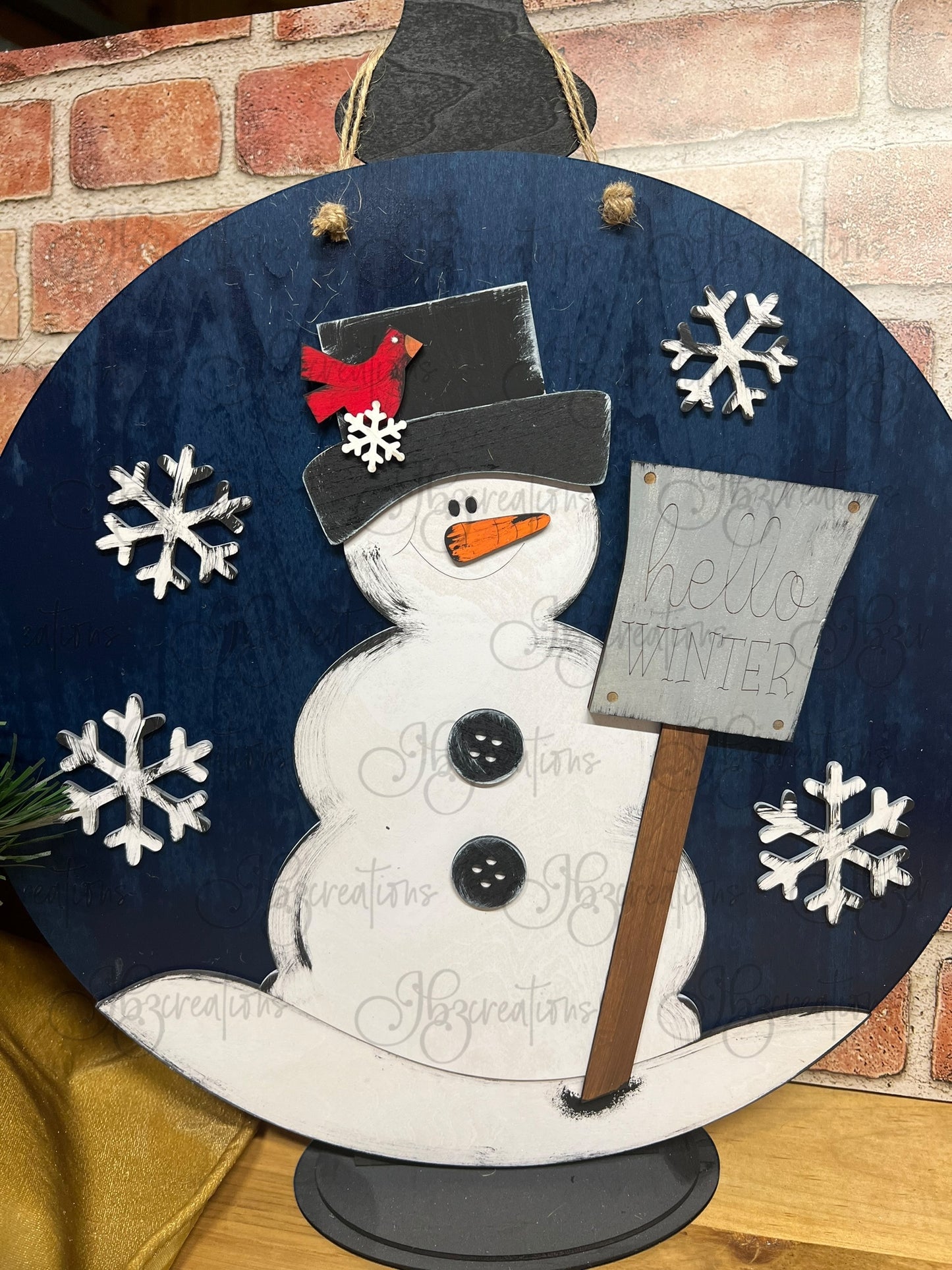 Snowman Door Hanger Welcome Winter Round Door Sign Christmas Door Hanger Welcome Sign Welcome Round Sign Christmas Winter door hanger