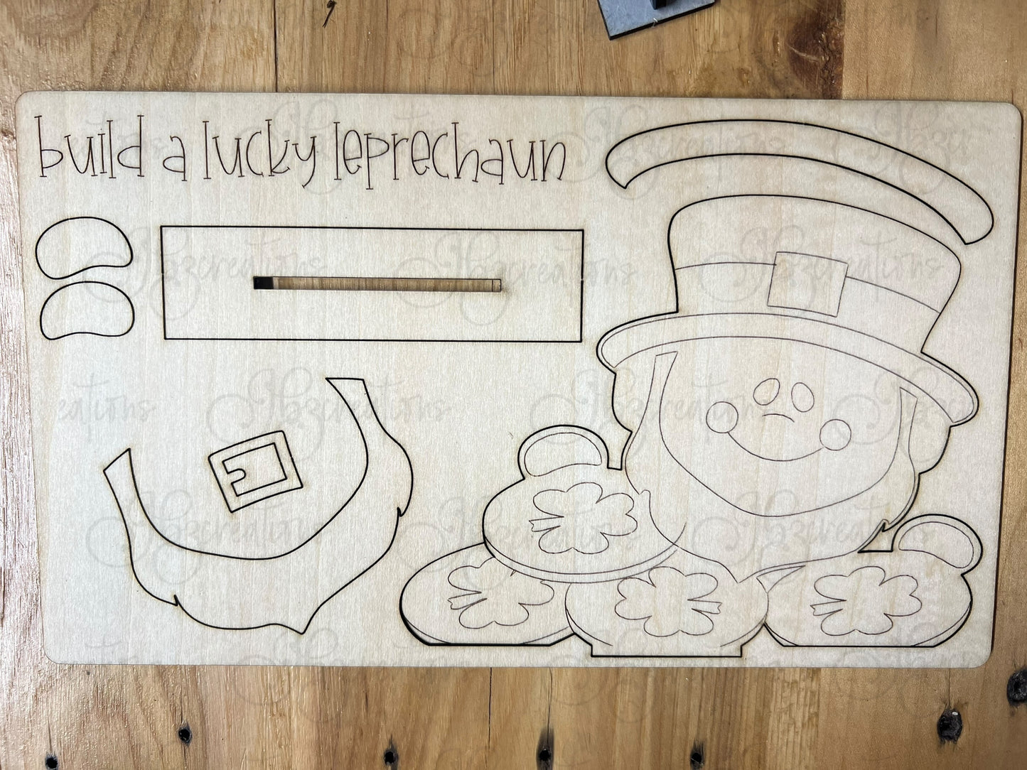 Lucky Leprechaun Shelf Sitter Paint it yourself for kids and adults project DIY, Do-It-Yourself, Create-it-yourself