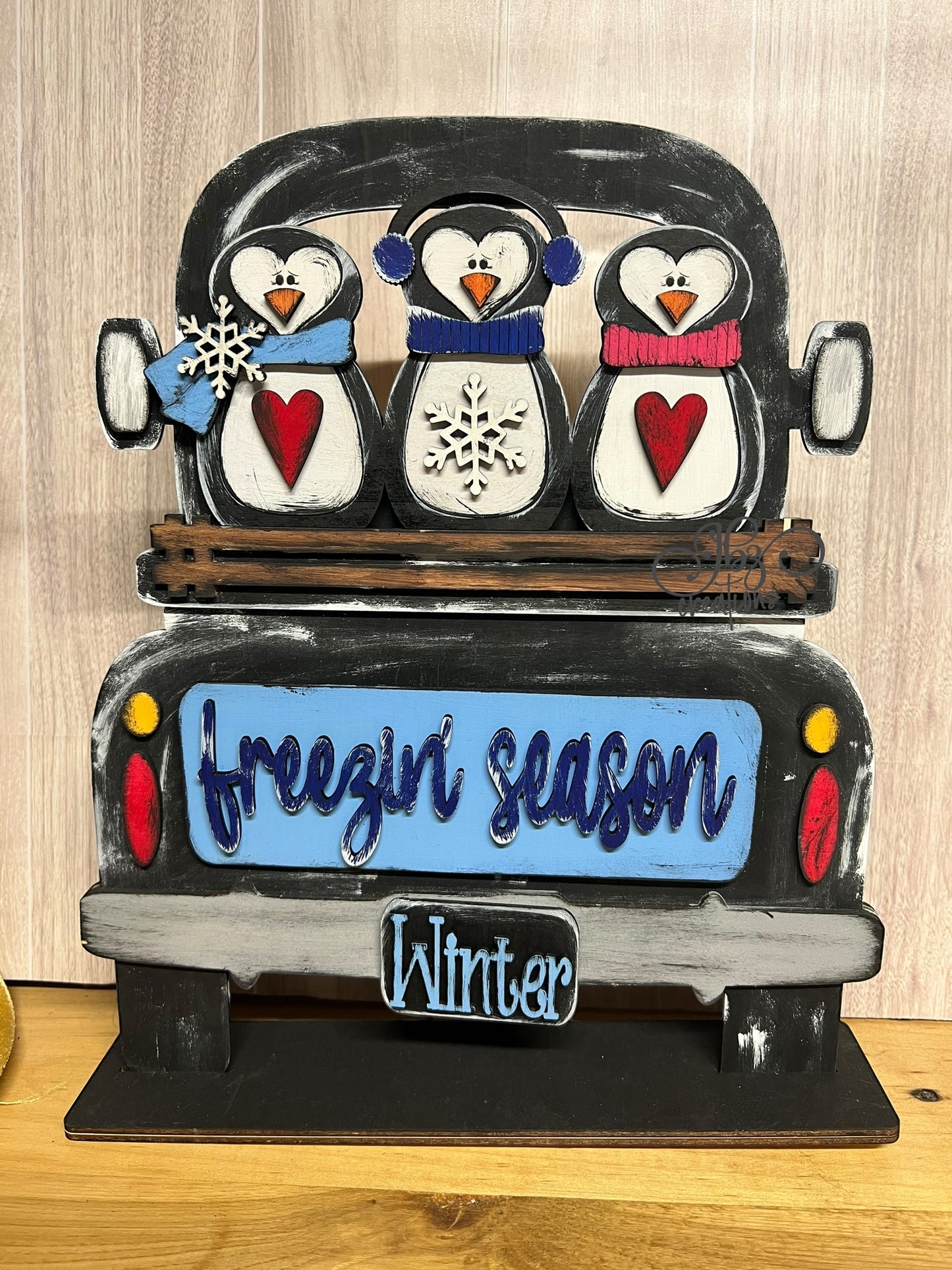 Penguin Truck Inserts Freezin Season Winter Truck Add-on Interchangeable Retro Truck ADD-ON ONLY Truck Inserts