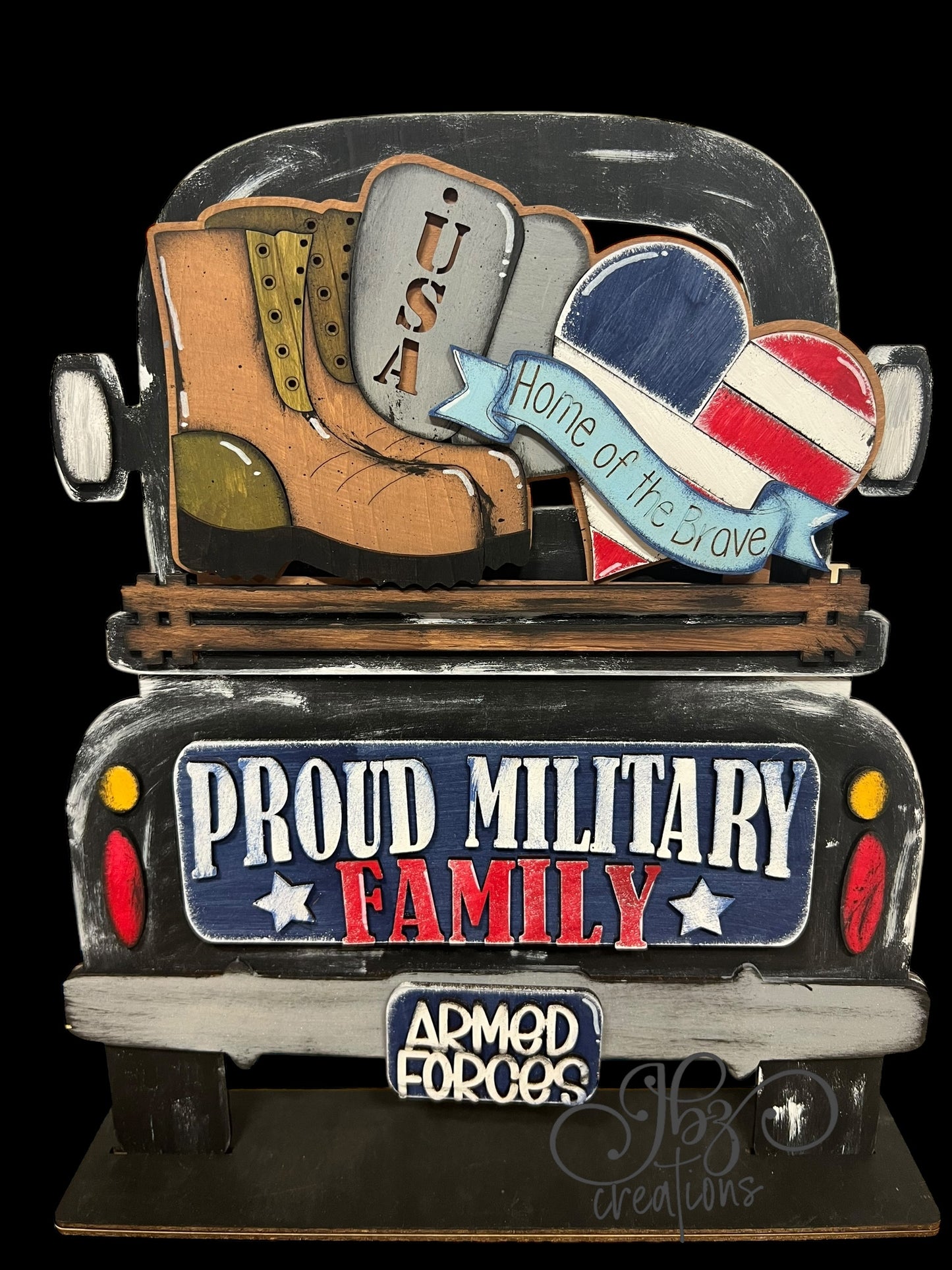 Proud Military Family Interchangeable Retro Truck ADD-ON ONLY Truck Inserts