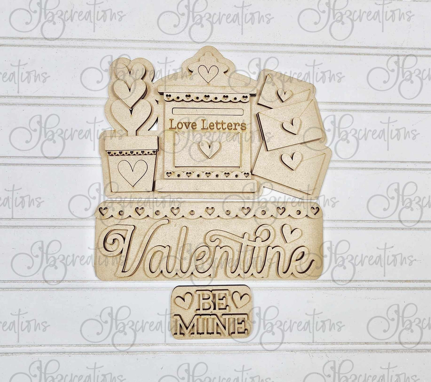 Be My Valentine Love Letter DIY Interchangeable Insert Do It Yourself, Create It Yourself