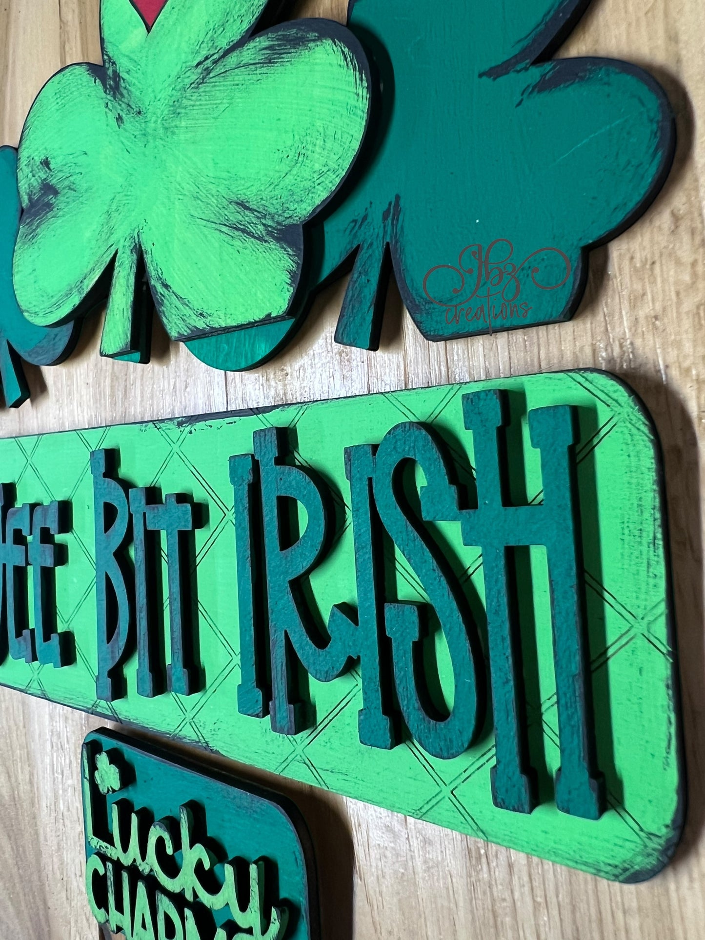 St Patrick's Day Shamrock Interchangeable Truck ADD-ON ONLY Truck Inserts Wee Bit Irish Truck Add-on