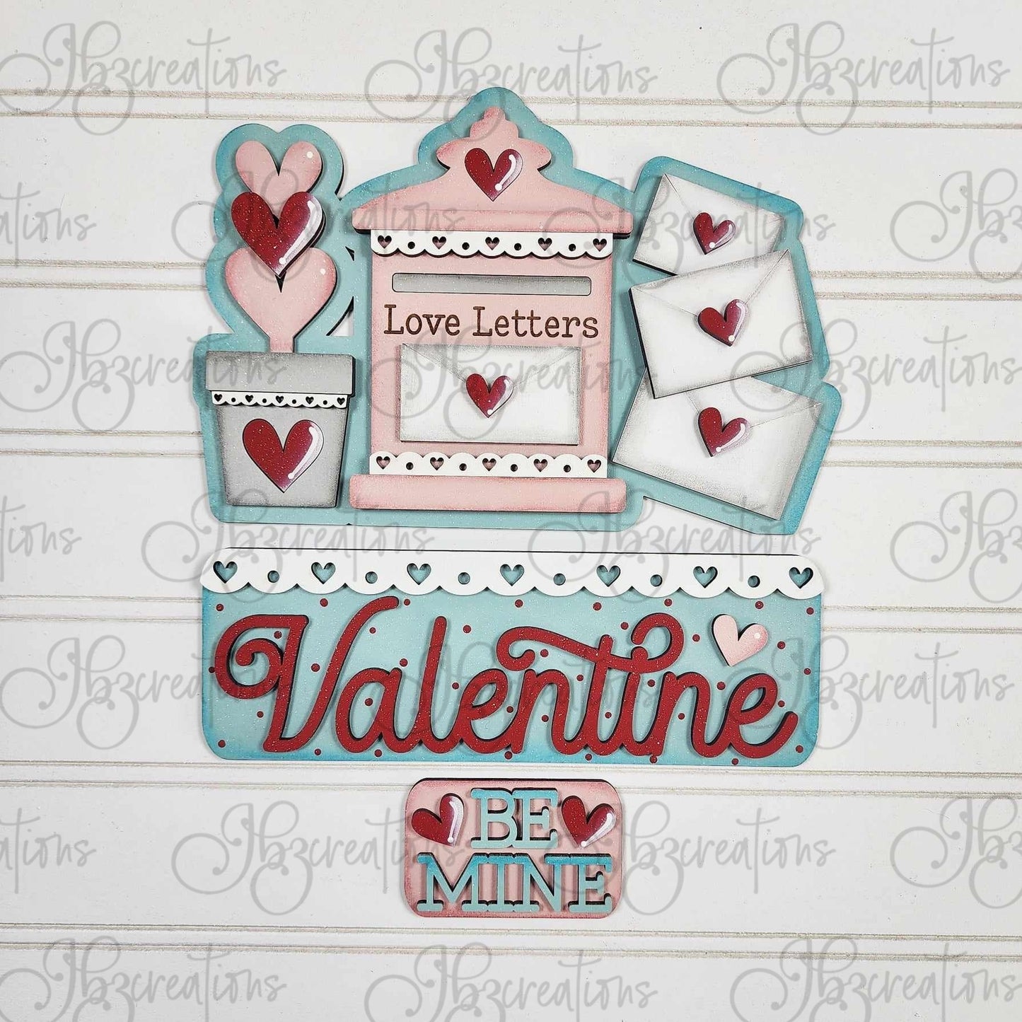 Be My Valentine Love Letter DIY Interchangeable Insert Do It Yourself, Create It Yourself