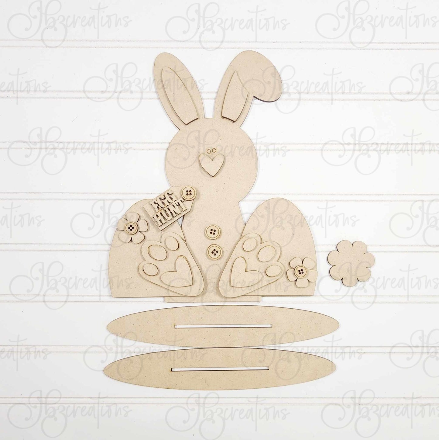 Easter Bunny and Egg Shelf Decor Shelf Sitter DIY, Do-It-Yourself, Create-It-Yourself