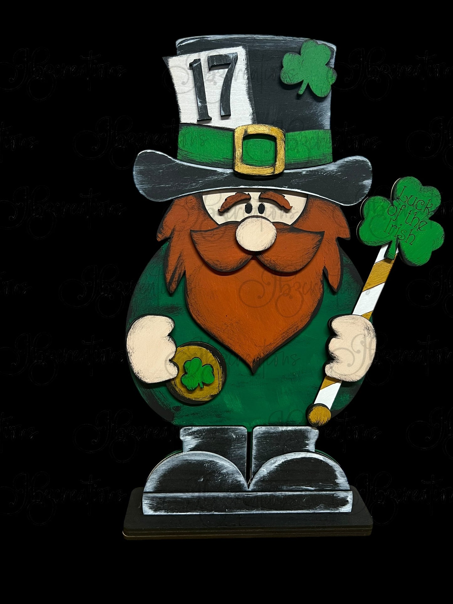 Leprechaun Decor St. Patrick's Day Decor Shamrocks & Leprechaun Shelf Sitter St Patty’s Day Decor