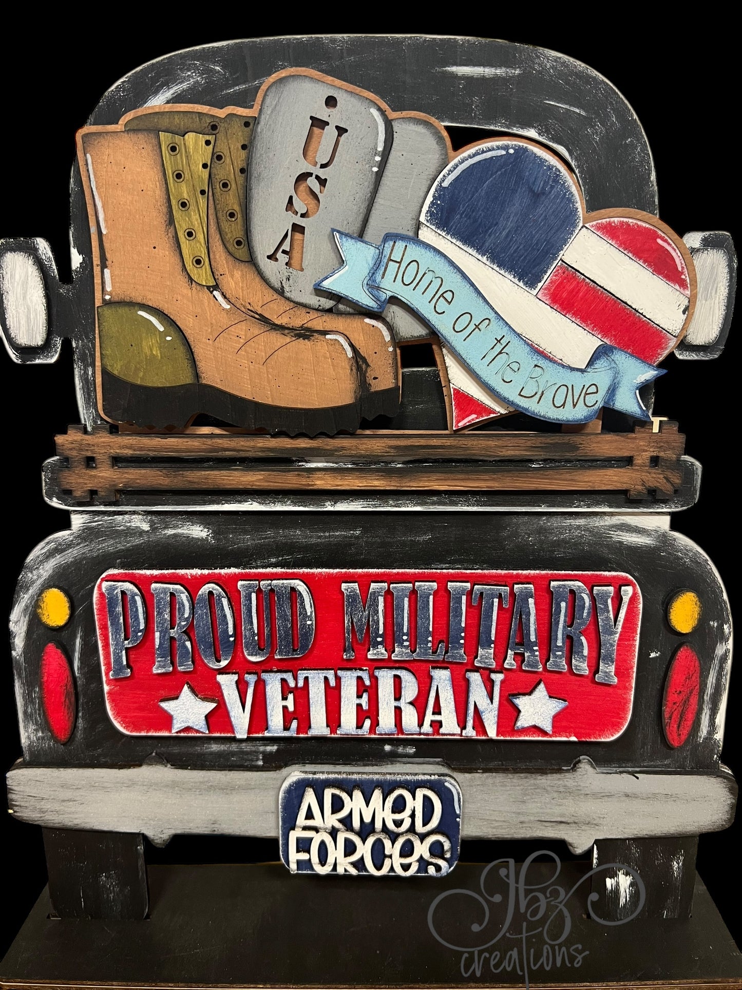 Proud Military Veteran Interchangeable Retro Truck ADD-ON ONLY Truck Inserts