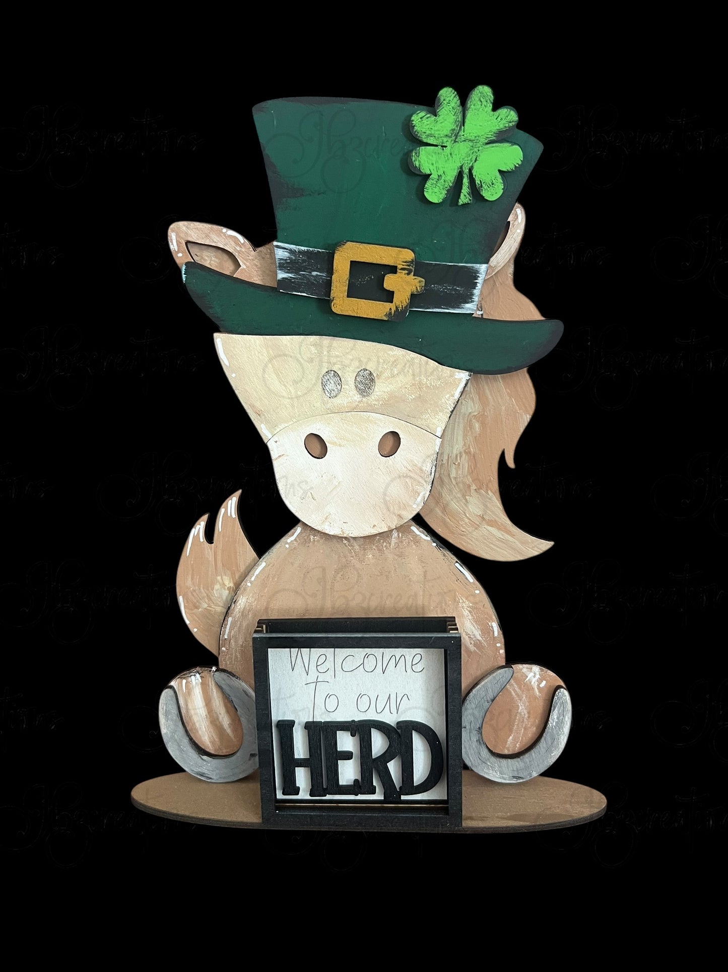 Farm Animal Horse with Interchangeable Seasonal Hats Shelf Sitter Horse Decor Horse Decorations