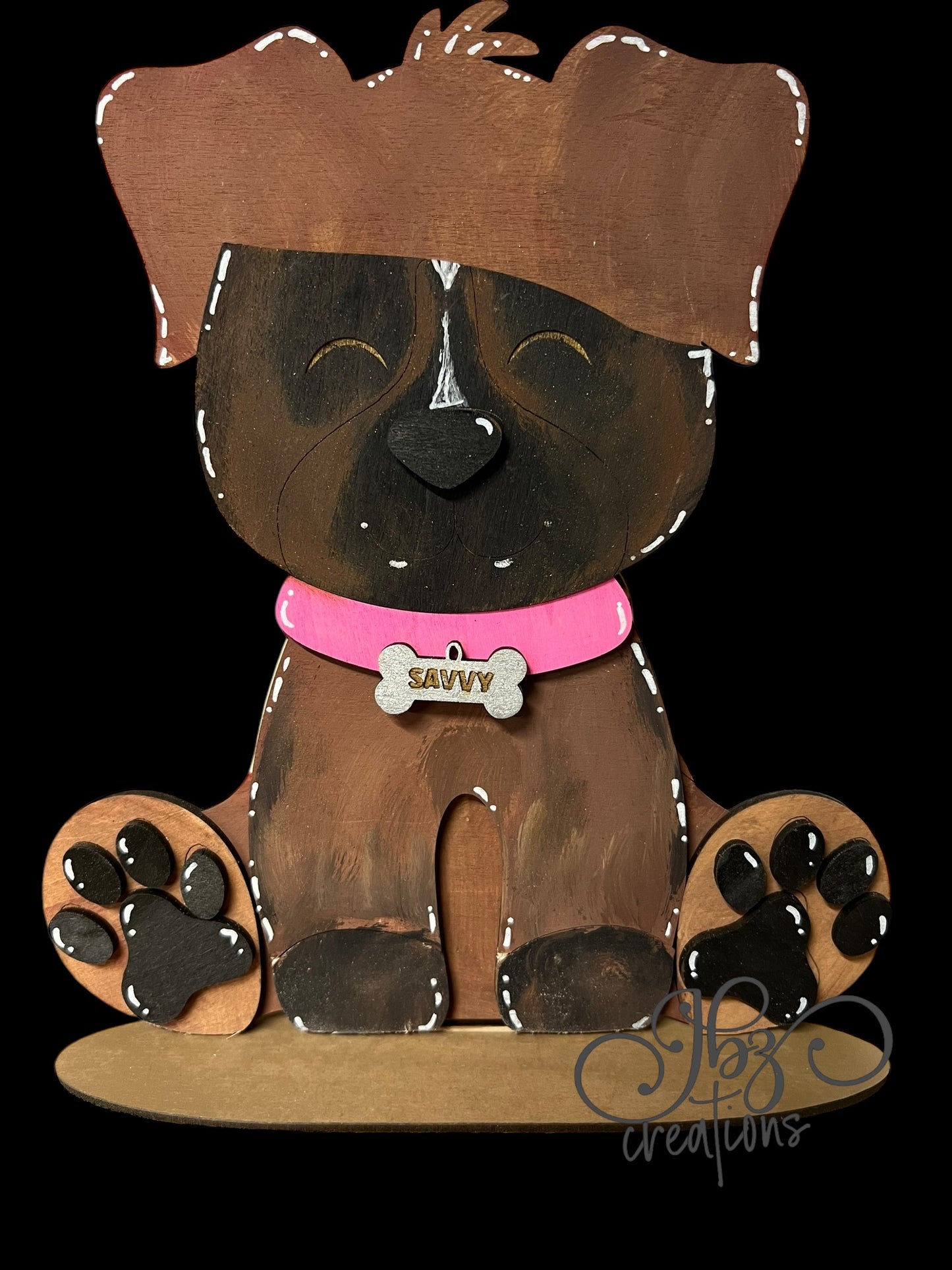 Farm Animal Dog with Interchangeable Seasonal Hats Shelf Sitter Dog Decorations Puppy Decorations