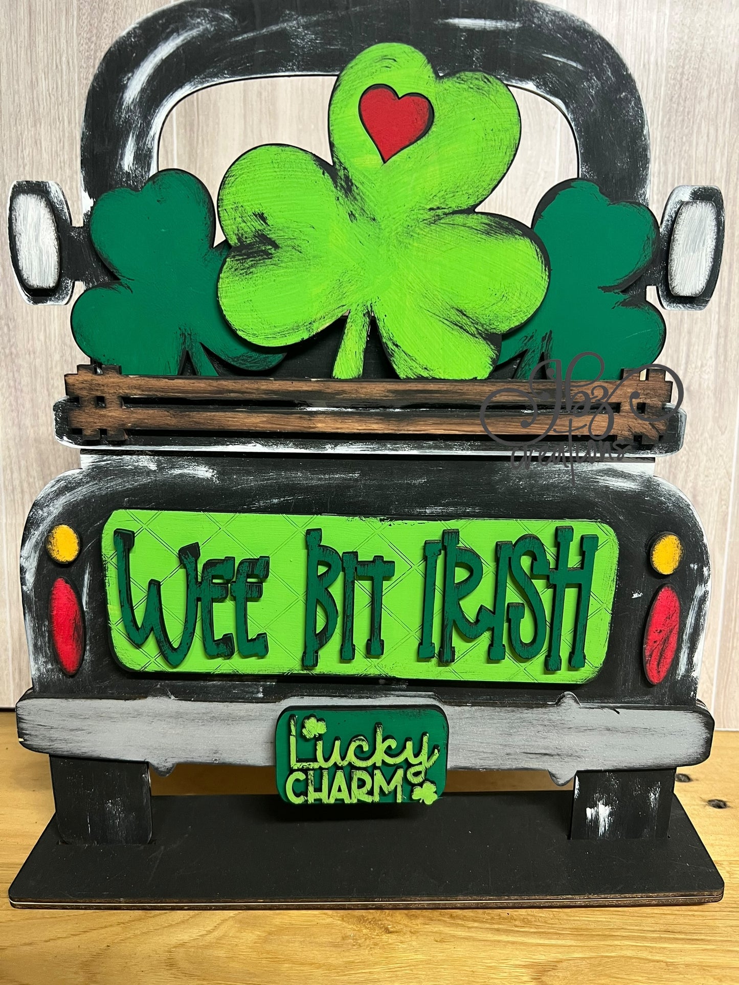 St Patrick's Day Shamrock Interchangeable Truck ADD-ON ONLY Truck Inserts Wee Bit Irish Truck Add-on