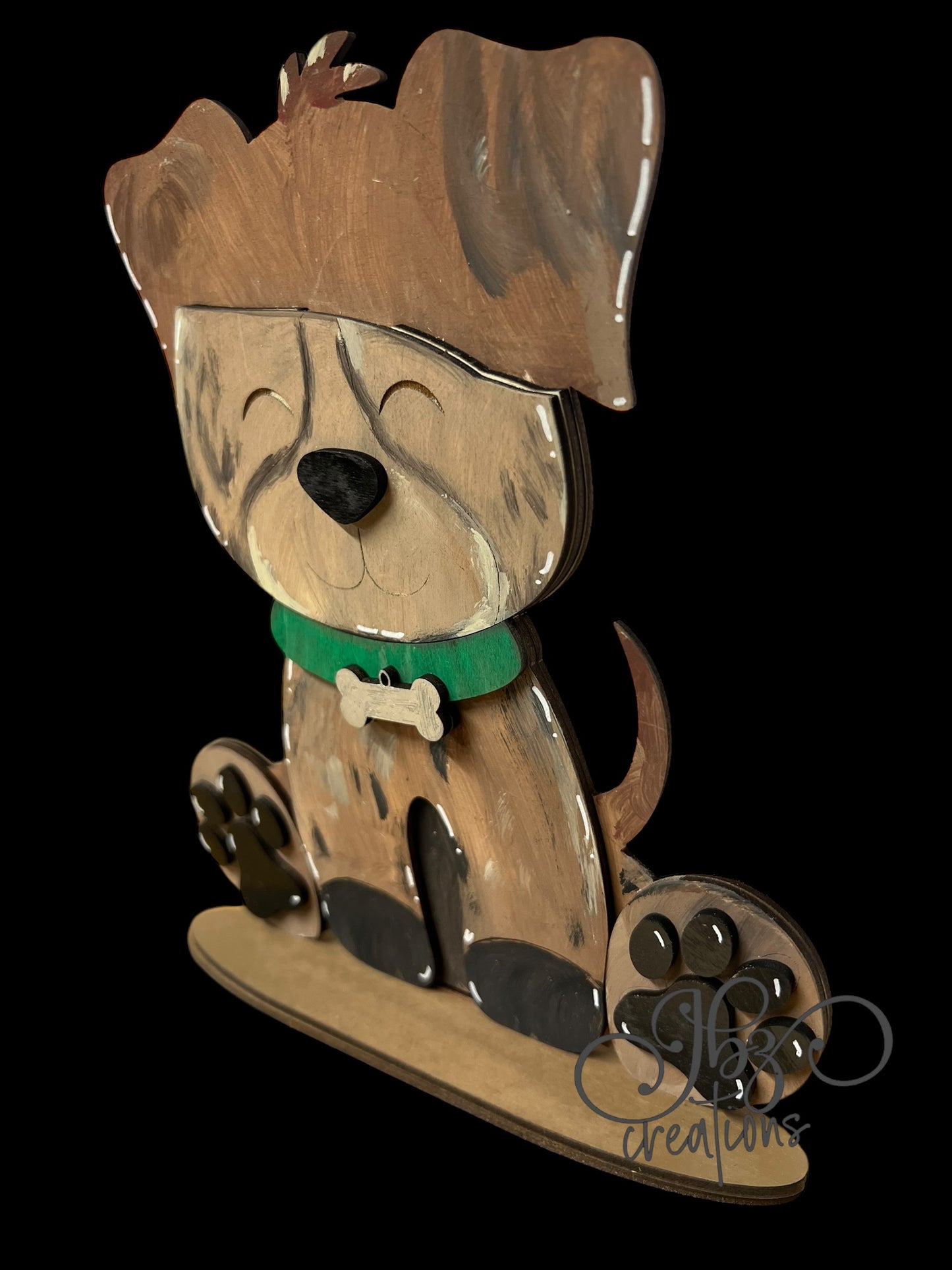 Farm Animal Dog with Interchangeable Seasonal Hats Shelf Sitter Dog Decorations Puppy Decorations