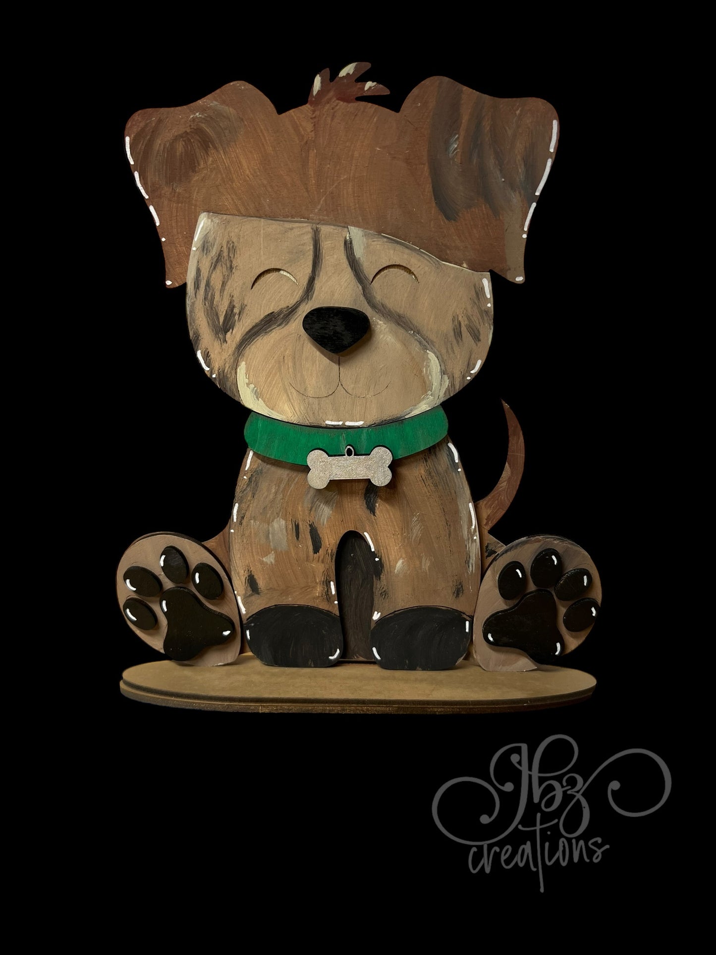 Farm Animal Dog with Interchangeable Seasonal Hats Shelf Sitter Dog Decorations Puppy Decorations