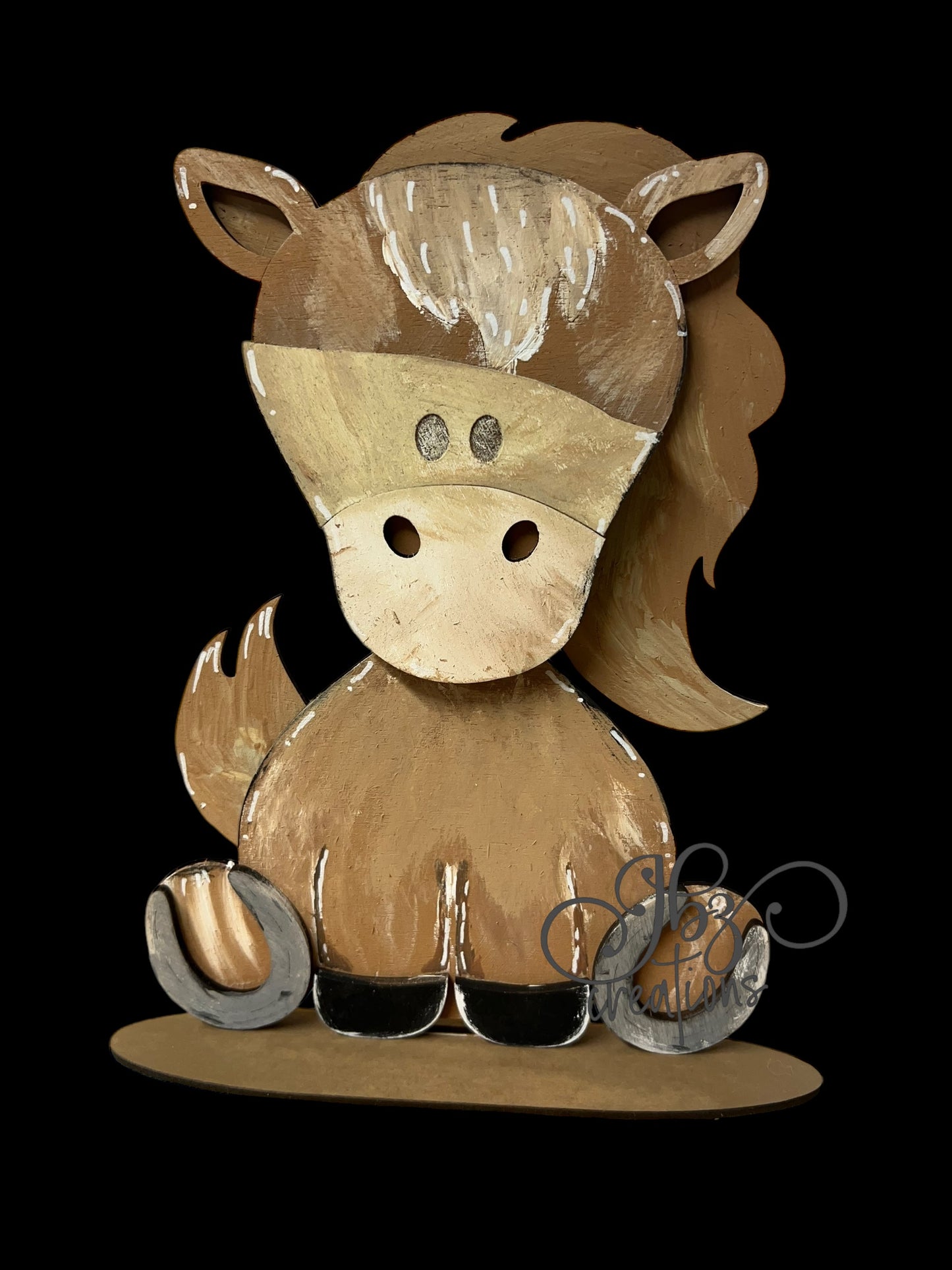 Farm Animal Horse with Interchangeable Seasonal Hats Shelf Sitter Horse Decor Horse Decorations
