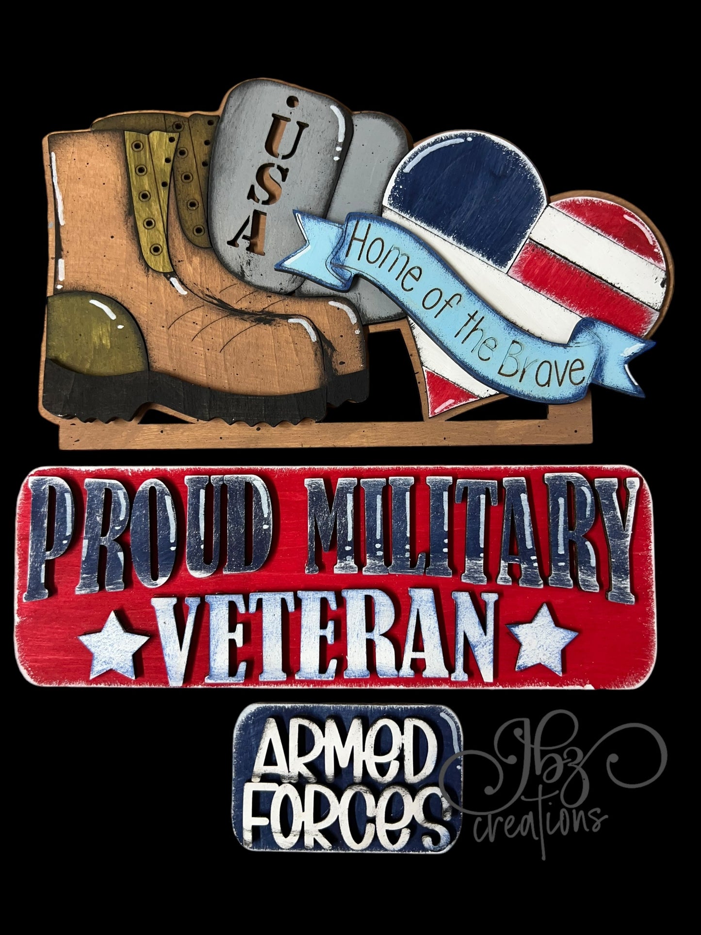 Proud Military Veteran Interchangeable Retro Truck ADD-ON ONLY Truck Inserts