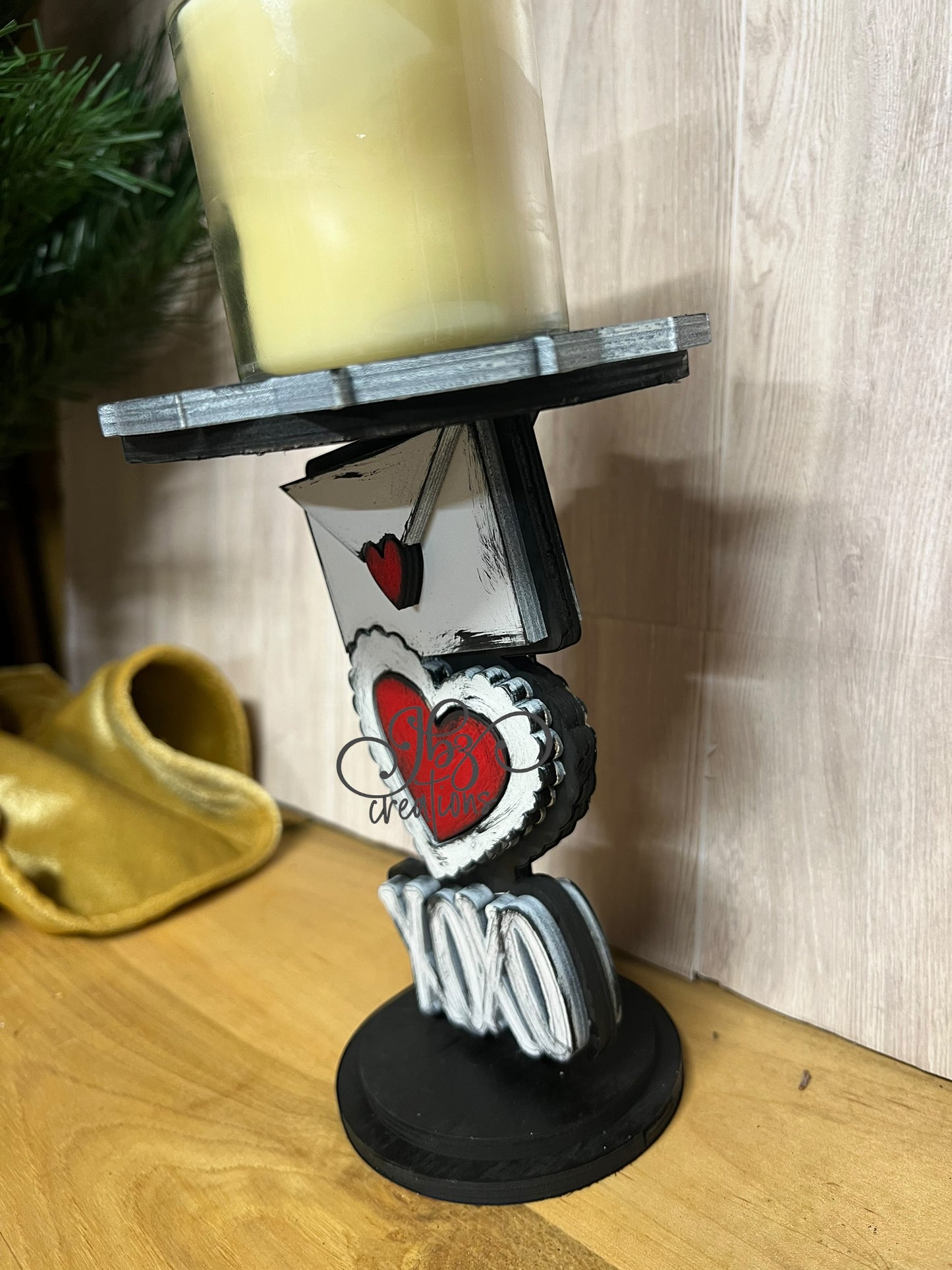 Valentine's Day Candle Holder Love Theme Home Decor Valentine Home Decor Candle Holder