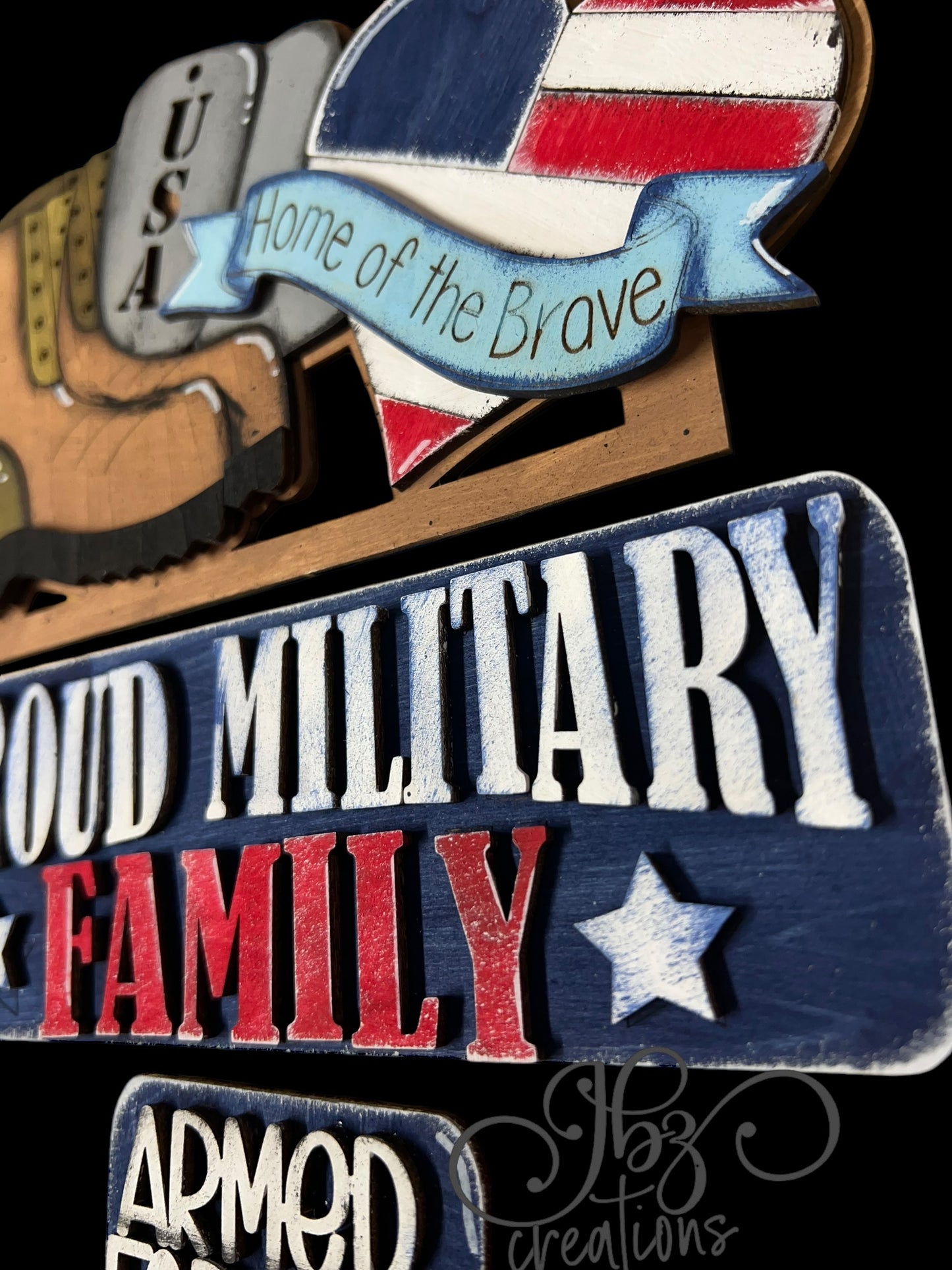 Proud Military Family Interchangeable Retro Truck ADD-ON ONLY Truck Inserts