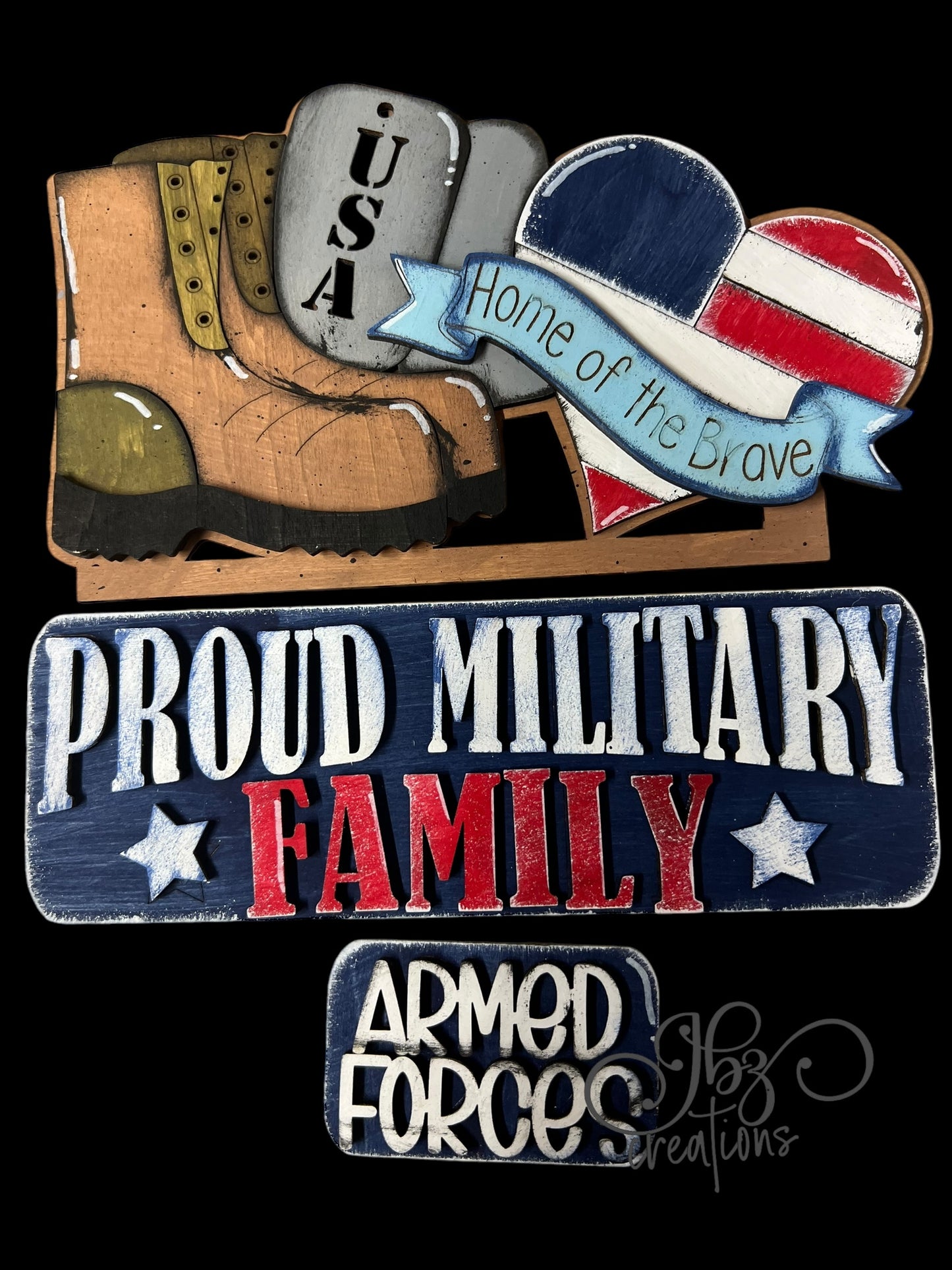 Proud Military Family Interchangeable Retro Truck ADD-ON ONLY Truck Inserts