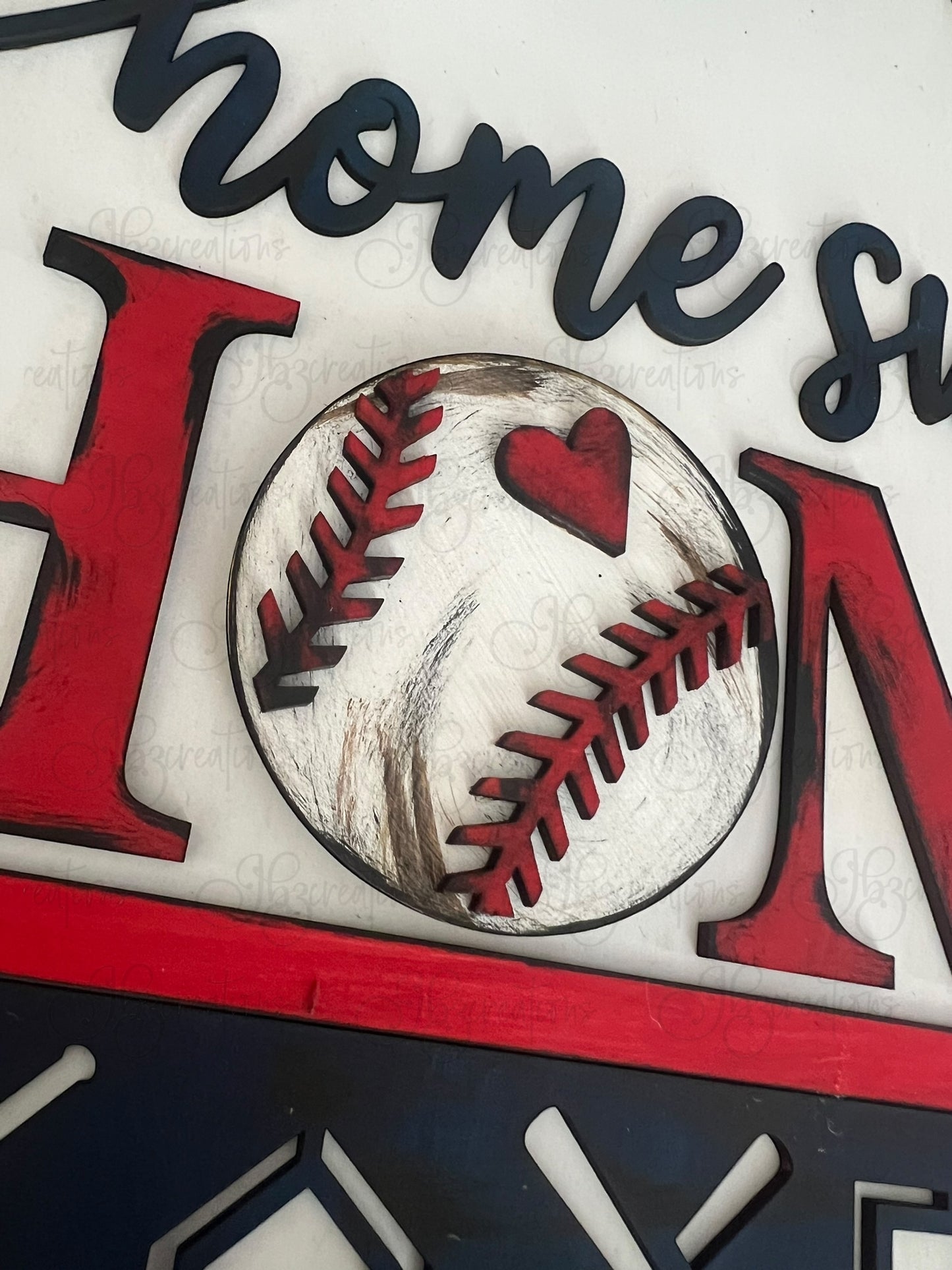 Home Sweet Home Baseball Welcome Door Hanger Home Sweet Home Softball Door Hanger Round Sign Baseball Round Door Sign Softball Round Sign