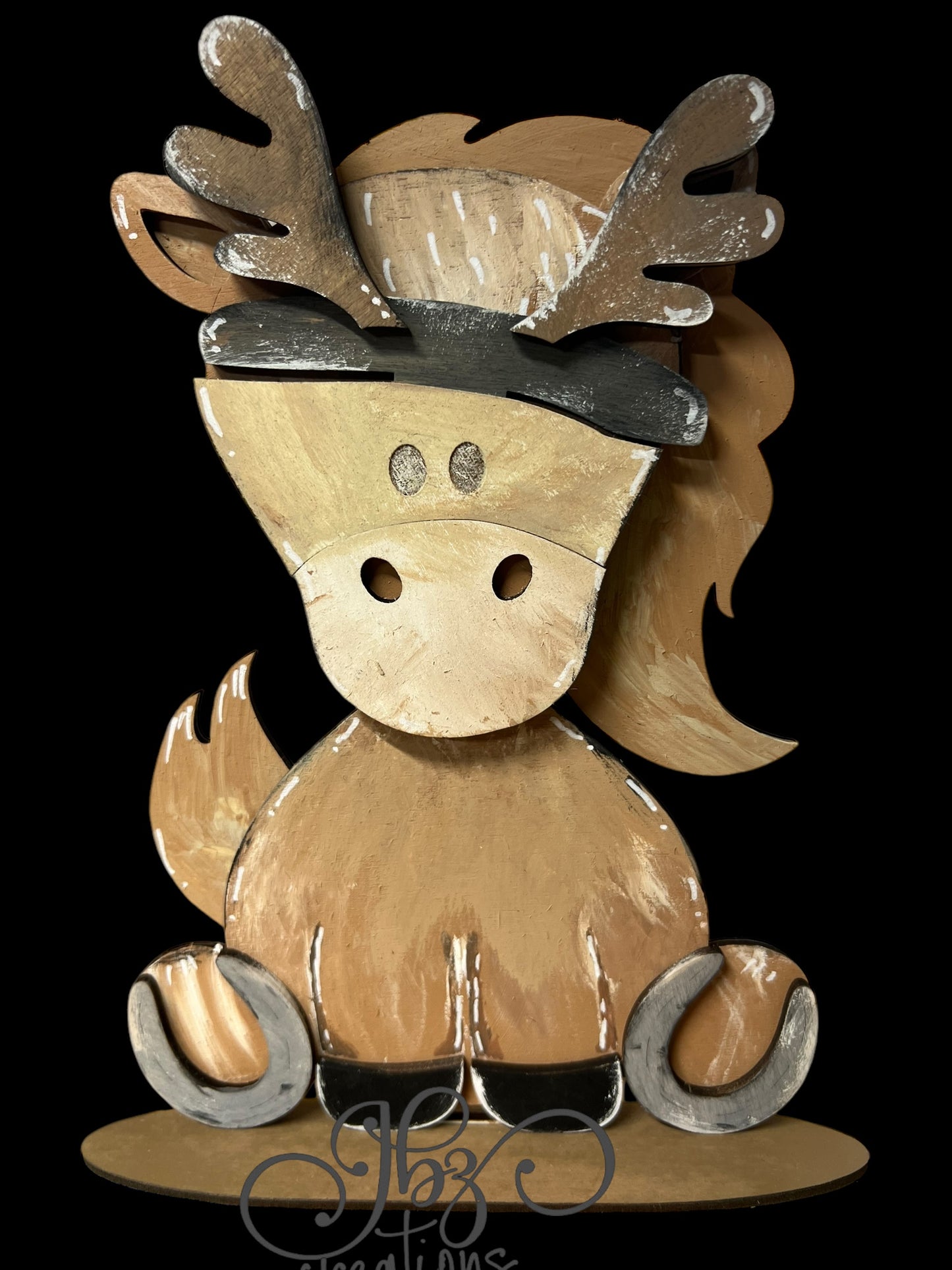 Farm Animal Horse with Interchangeable Seasonal Hats Shelf Sitter Horse Decor Horse Decorations