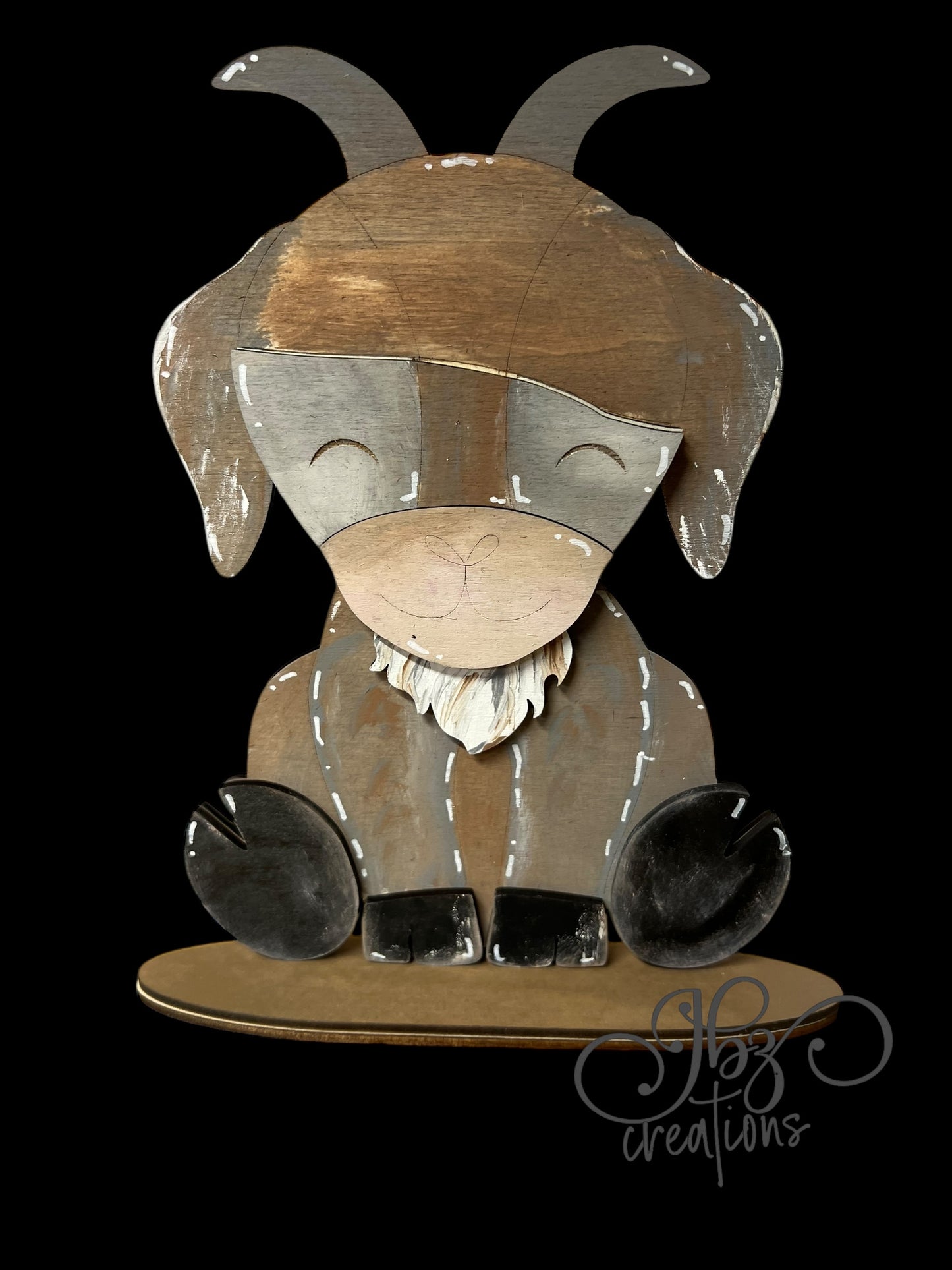 Farm Animal Goat with Interchangeable Seasonal Hats Shelf Sitter Goat Decor Goat Decorations