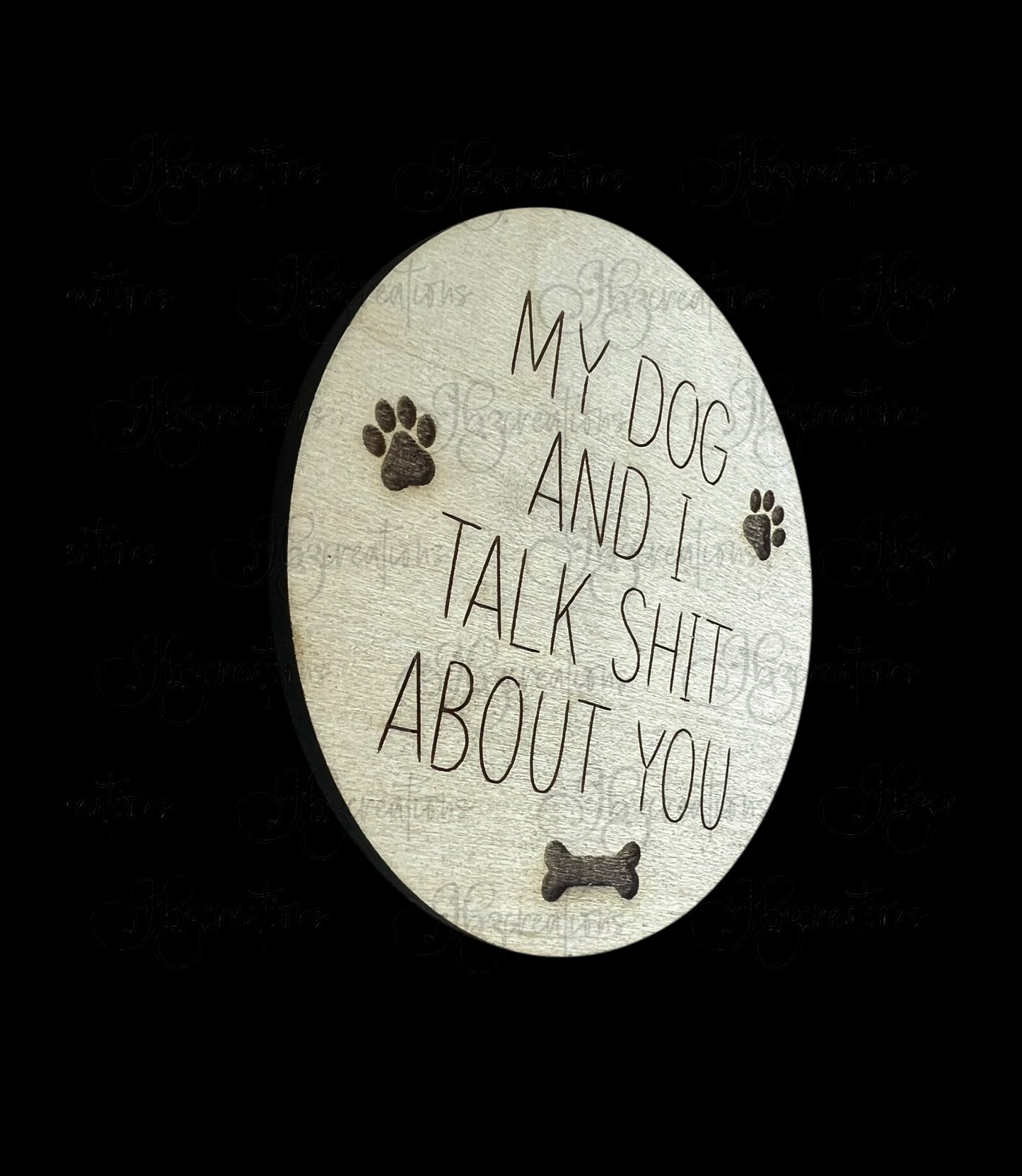 Pet Kitchen Magnet My Dog & I Talk Shit About You My Cat & I Talk Shit About You Funny Pet Wooden Magnets for Refrigerator