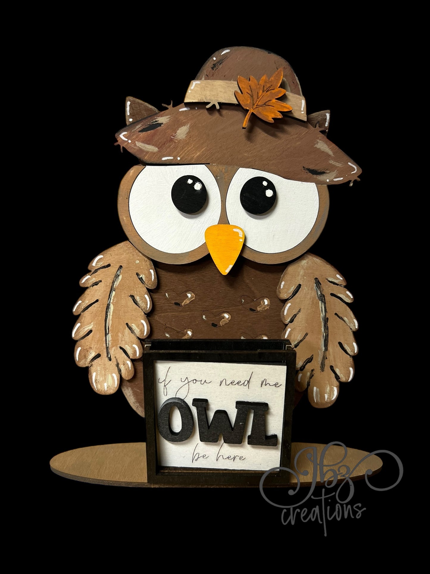 Farm Animal Owl with Interchangeable Seasonal Hats Shelf Sitter Owl Decor Owl Decorations