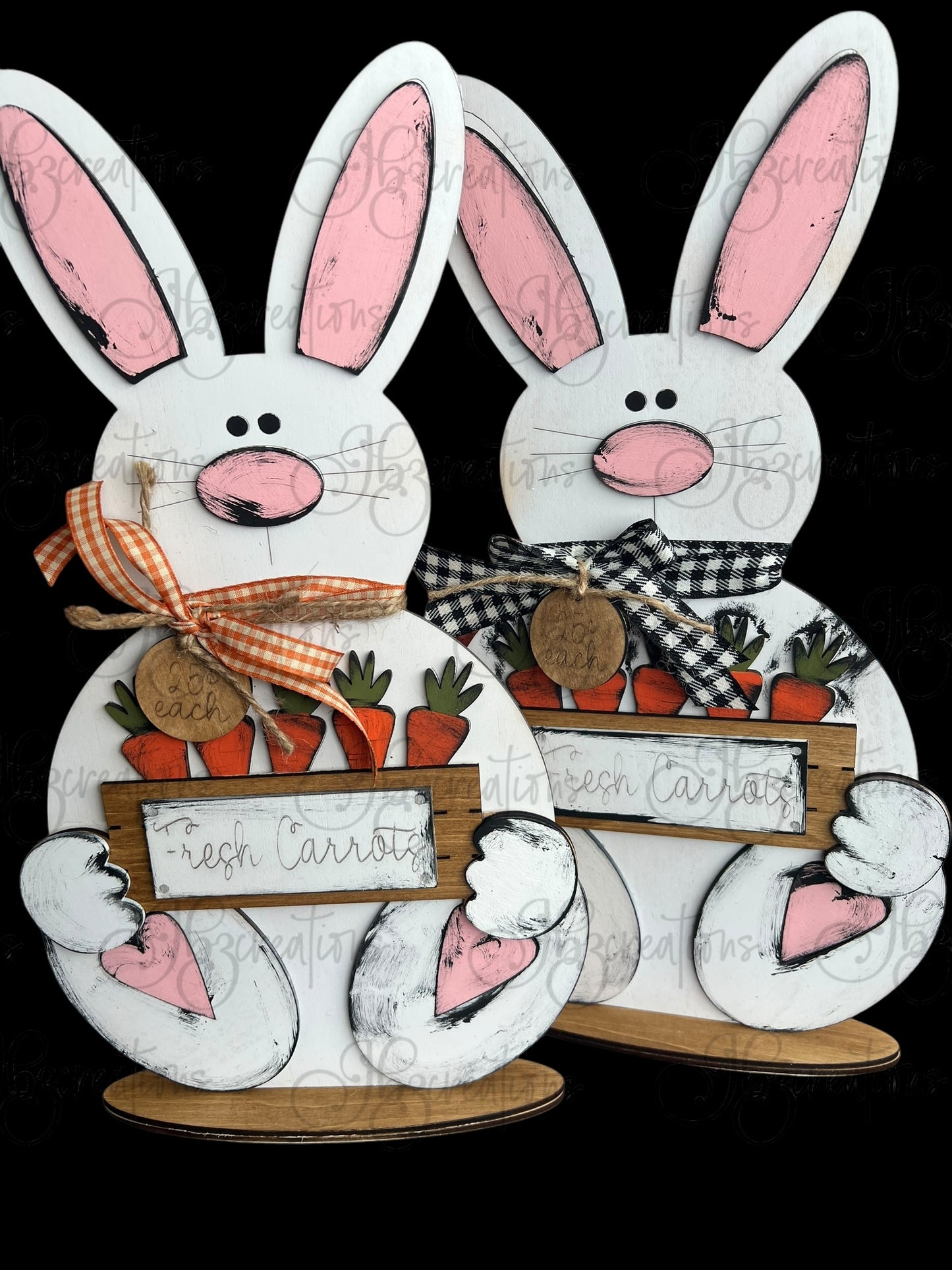 Easter Bunny Shelf Decor Easter Bunny holding basket of Carrots Mantle Decor Bunny Decor Easter Bunny Decor