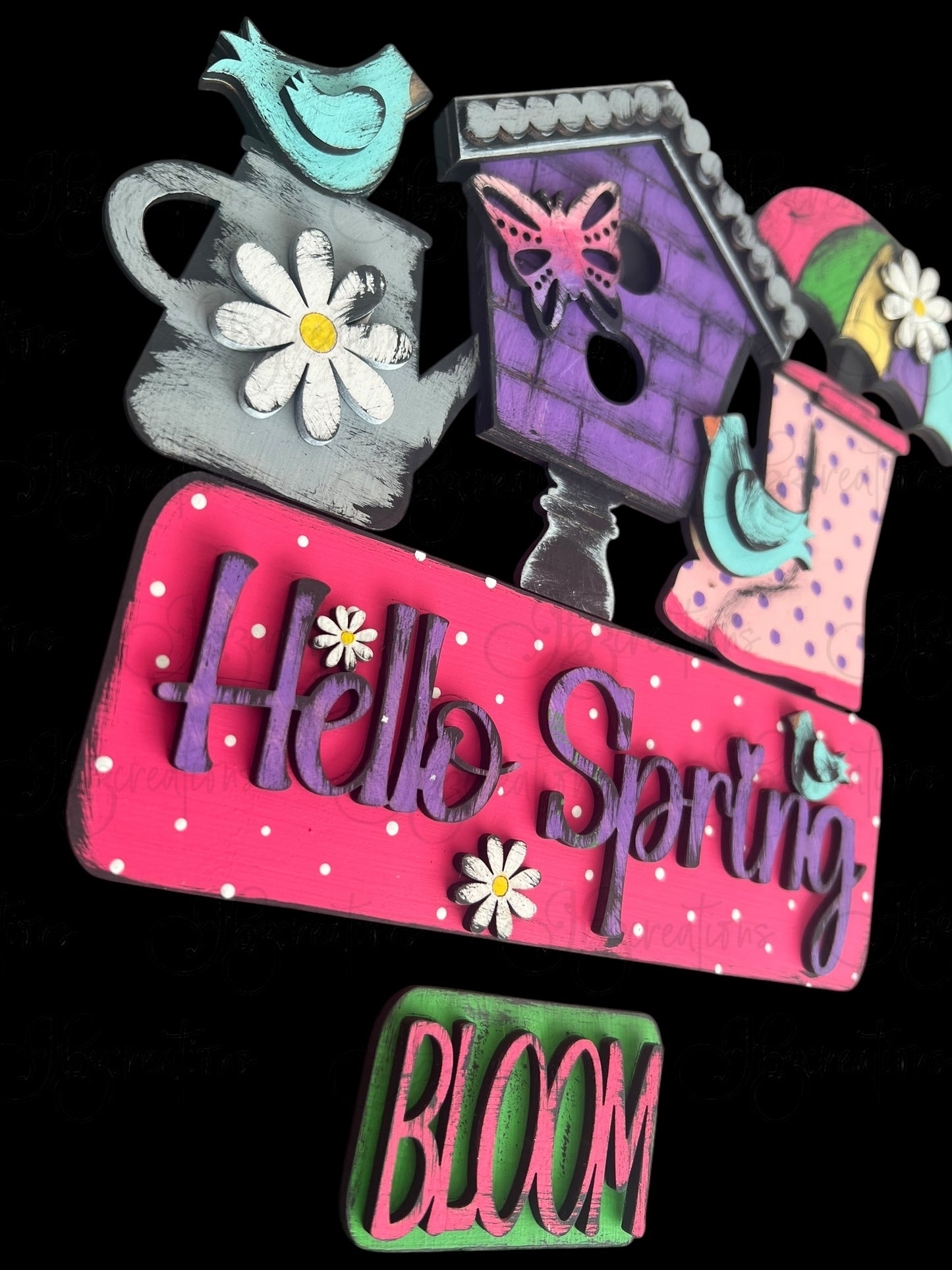 Hello Spring Truck Inserts Hello Spring Truck Add-on Interchangeable Retro Truck ADD-ON ONLY Truck Inserts