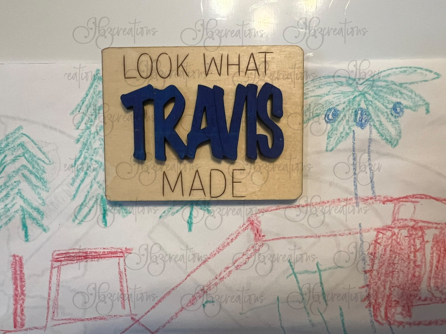 Look What I Made Magnet Children's Artwork Magnet Kids Rustic Kitchen Decor