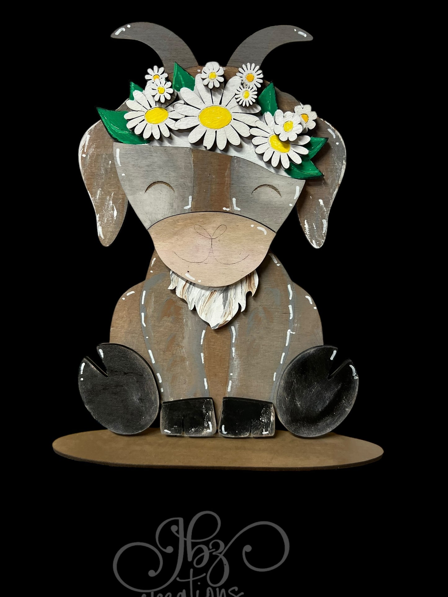 Farm Animal Goat with Interchangeable Seasonal Hats Shelf Sitter Goat Decor Goat Decorations