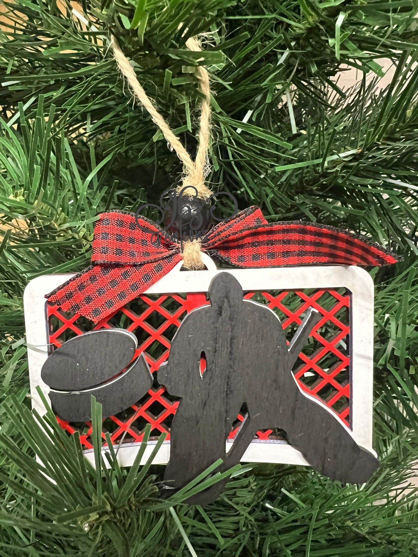 Hockey Ornament Goalie Ornament Stick and puck Ornament Hockey Skates Ornament
